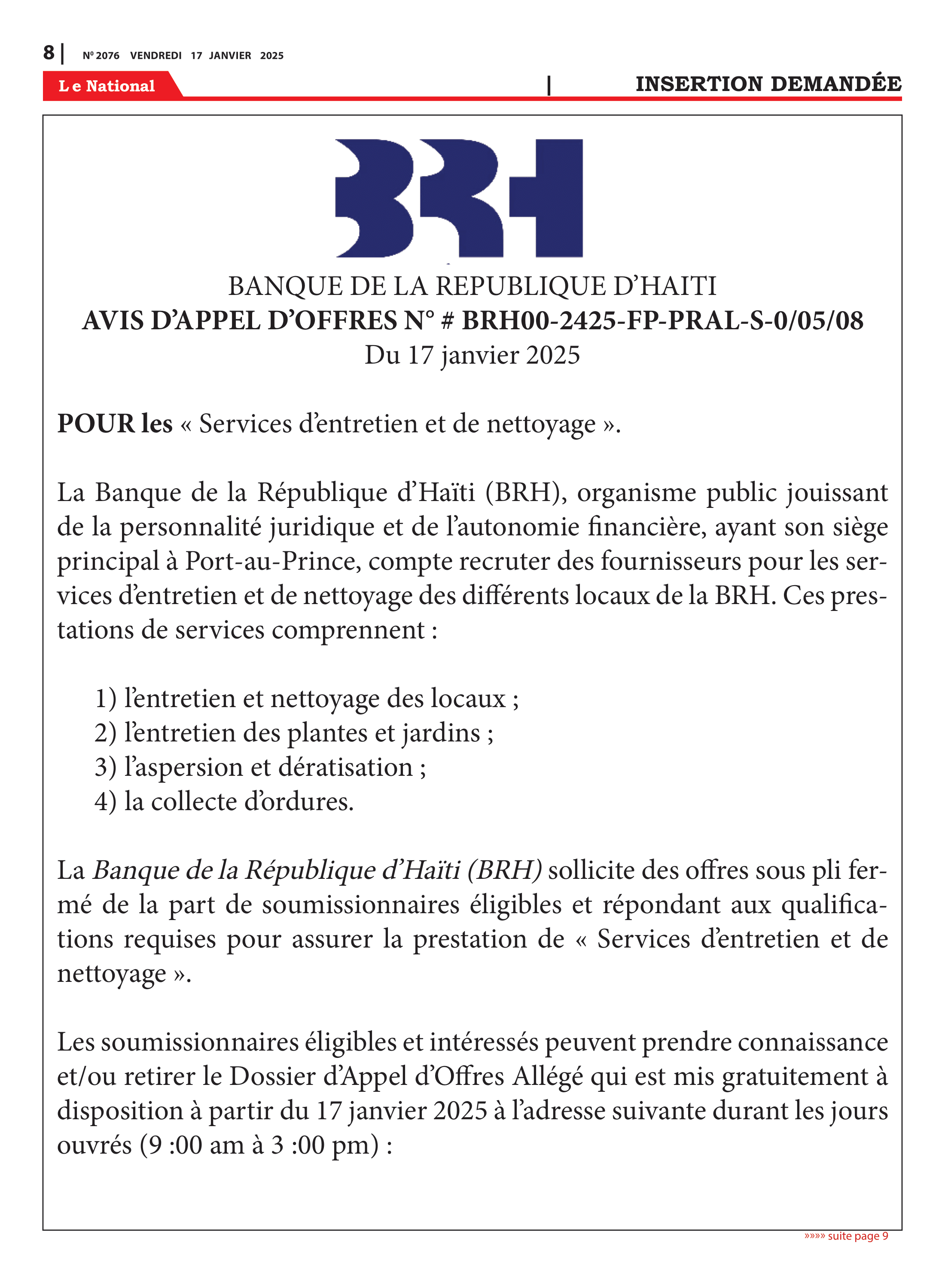 Page 8 de l'édition 2076