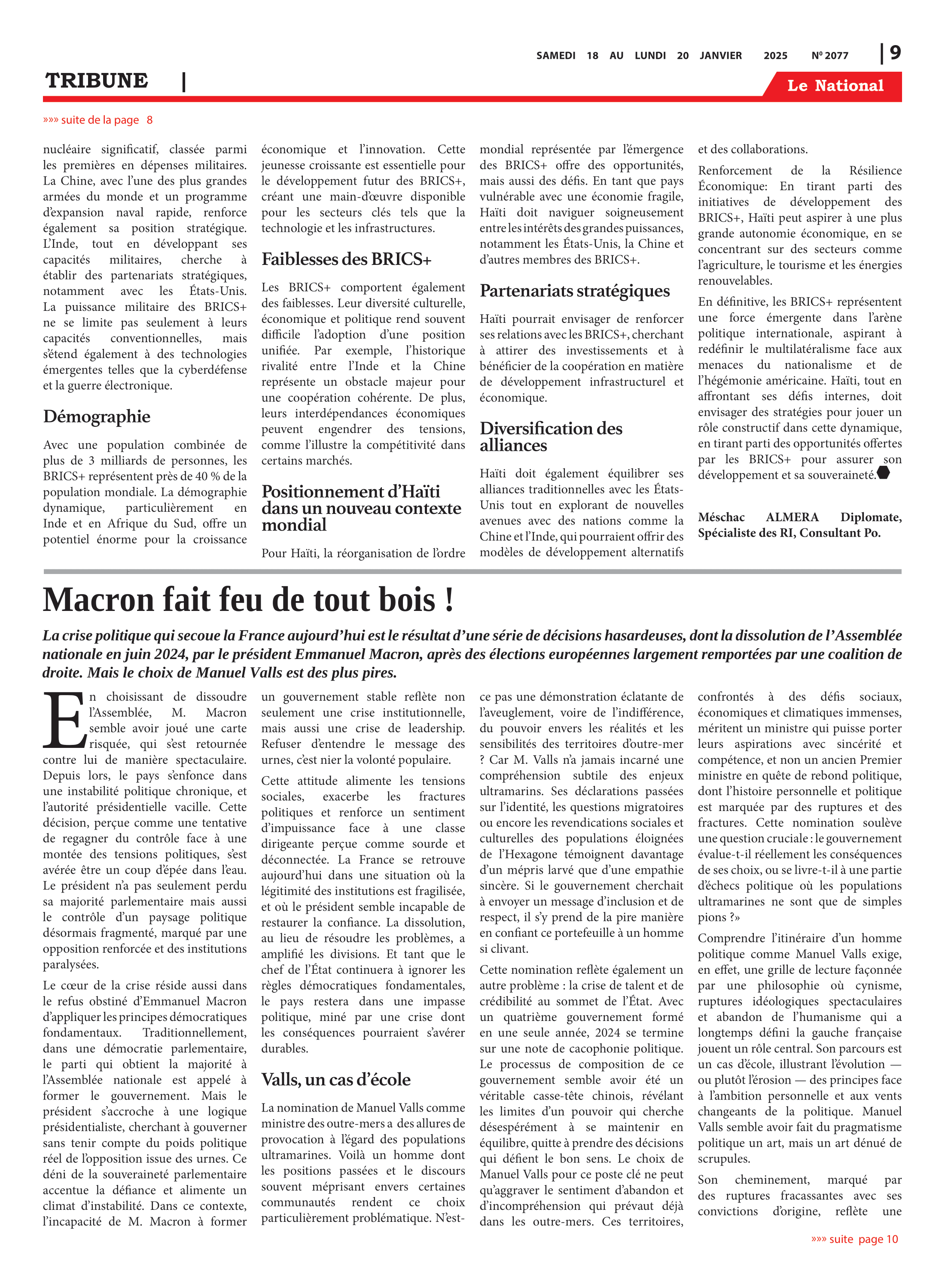 Page 9 de l'édition 2077