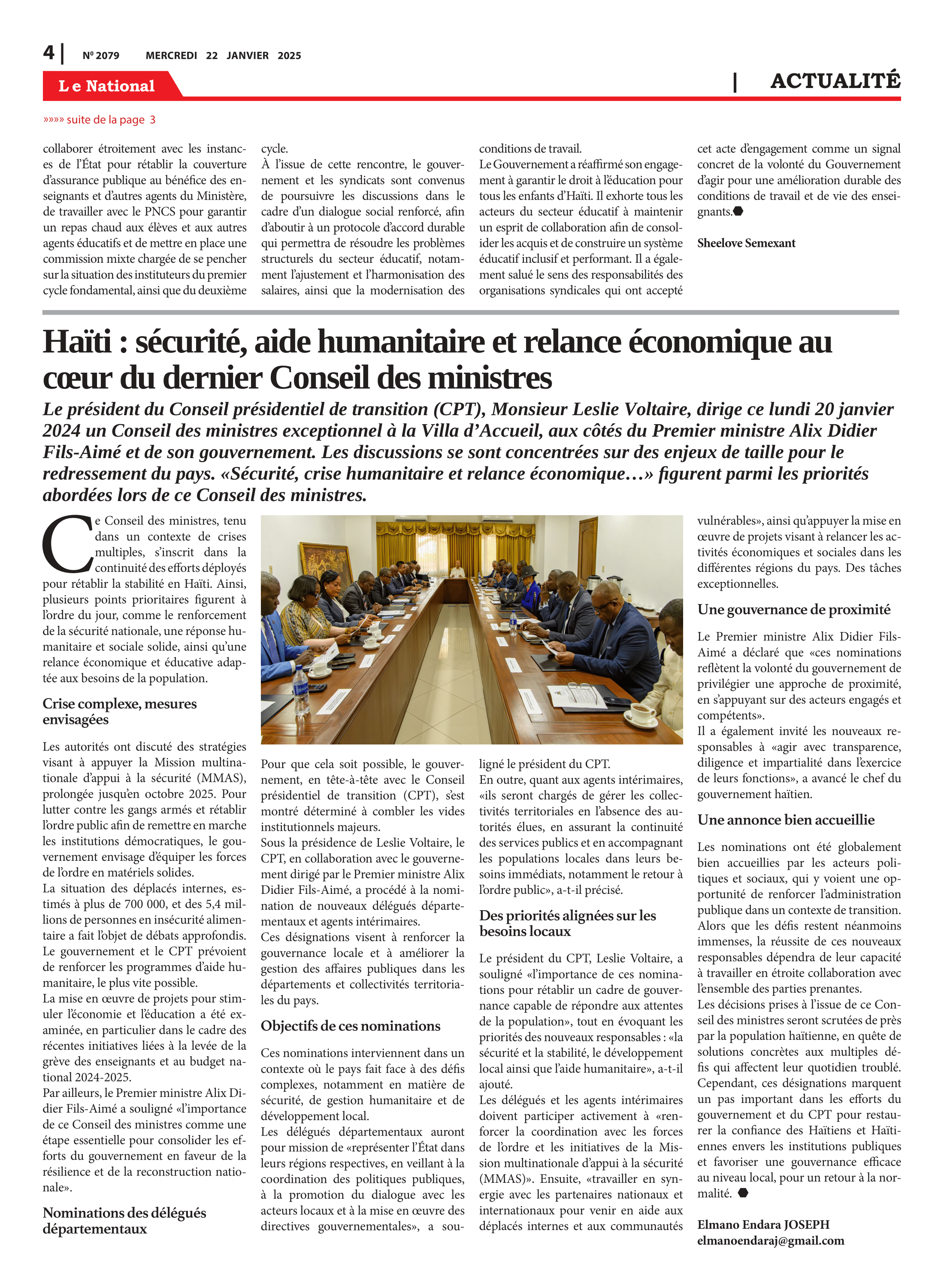 Page 4 de l'édition 2079