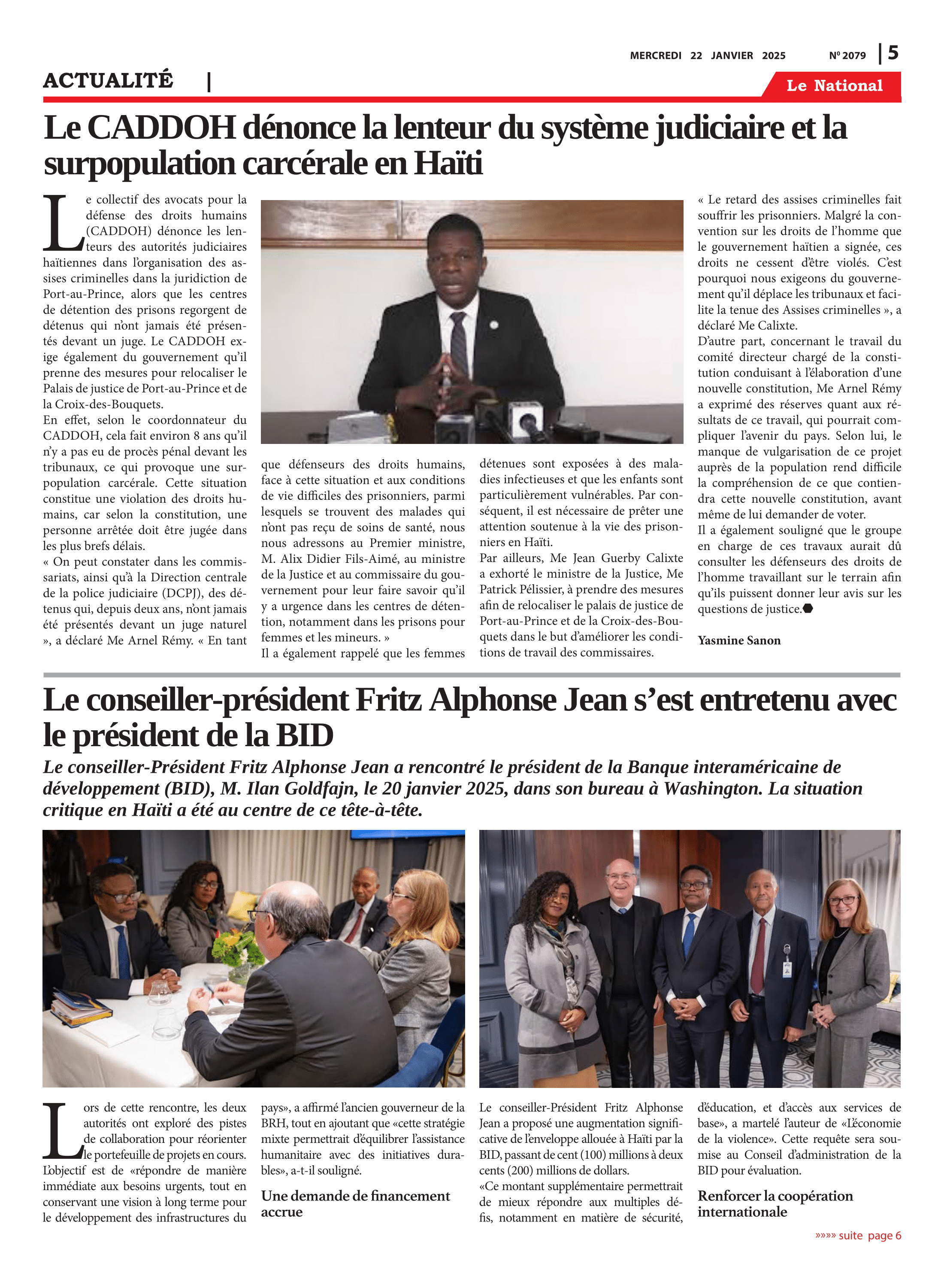 Page 5 de l'édition 2079