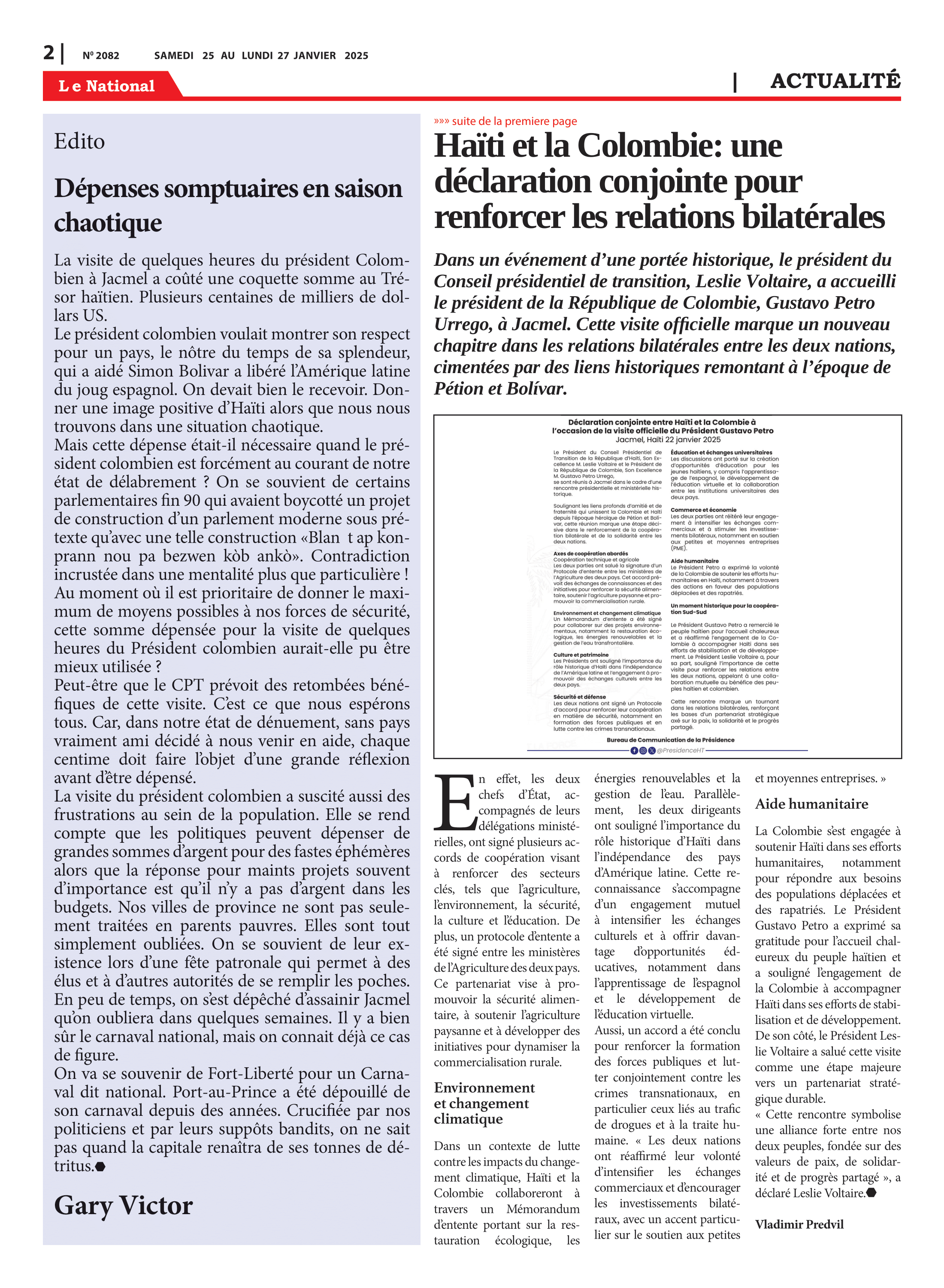 Page 2 de l'édition 2082