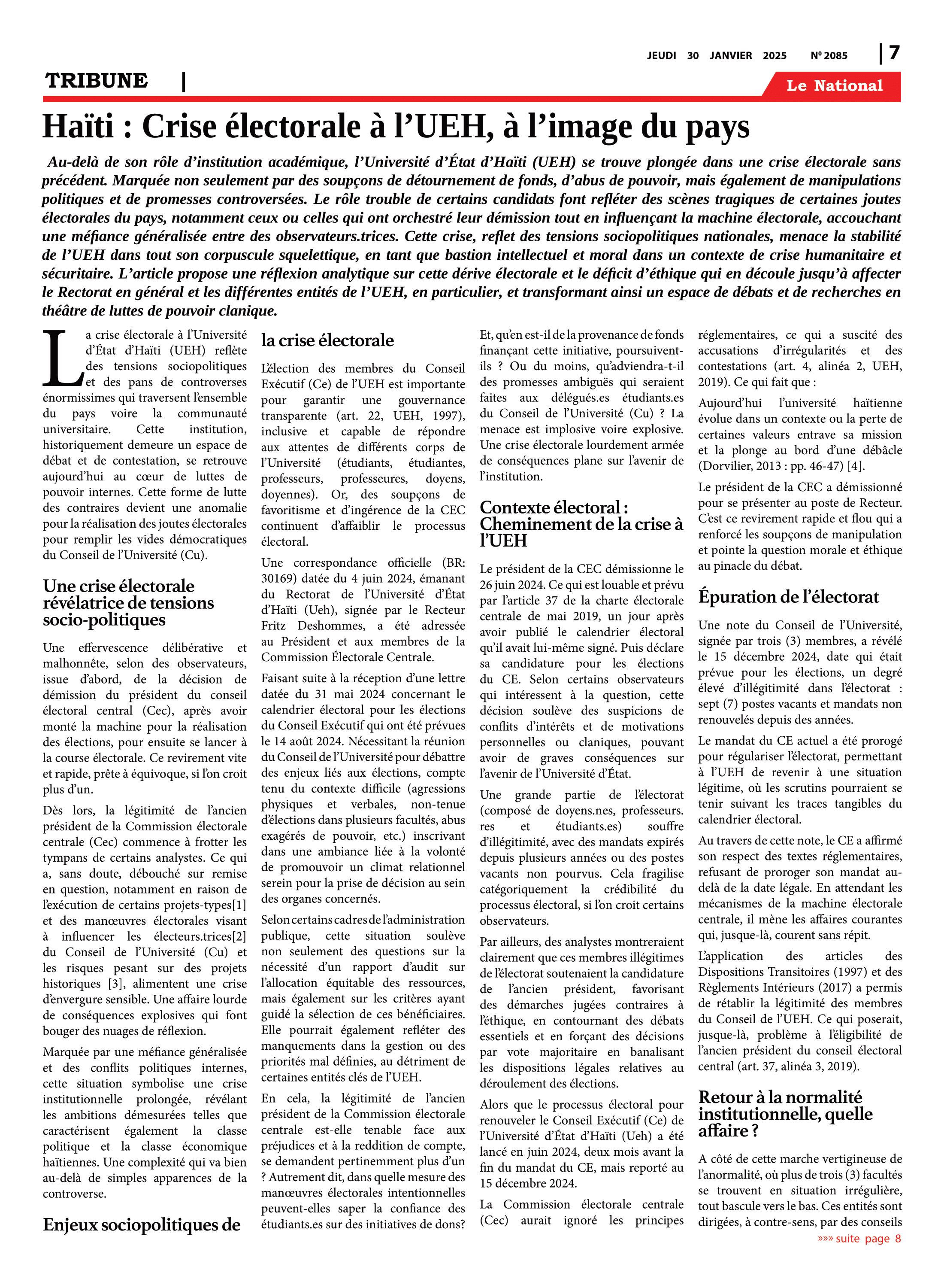 Page 7 de l'édition 2085