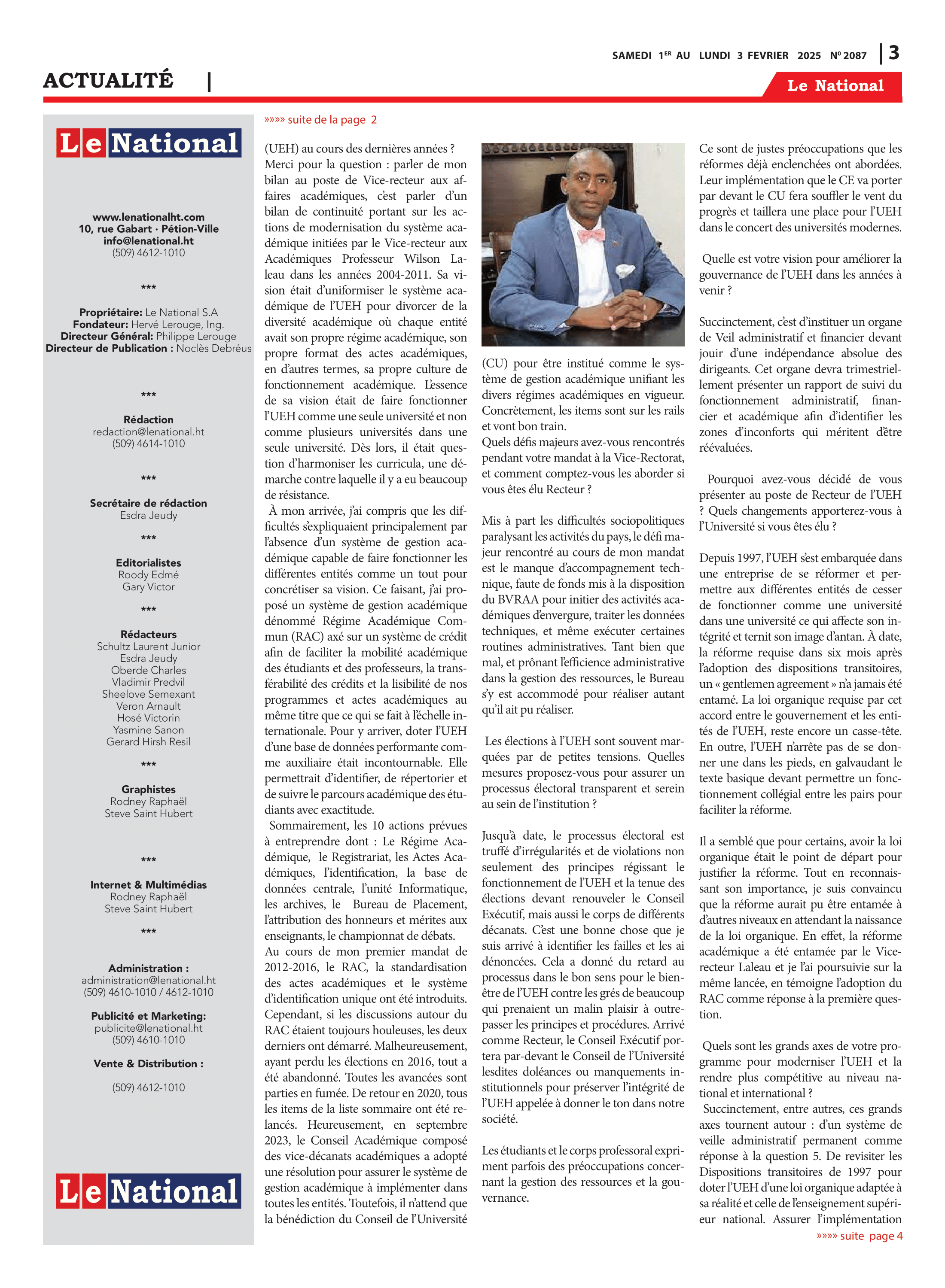 Page 3 de l'édition 2087