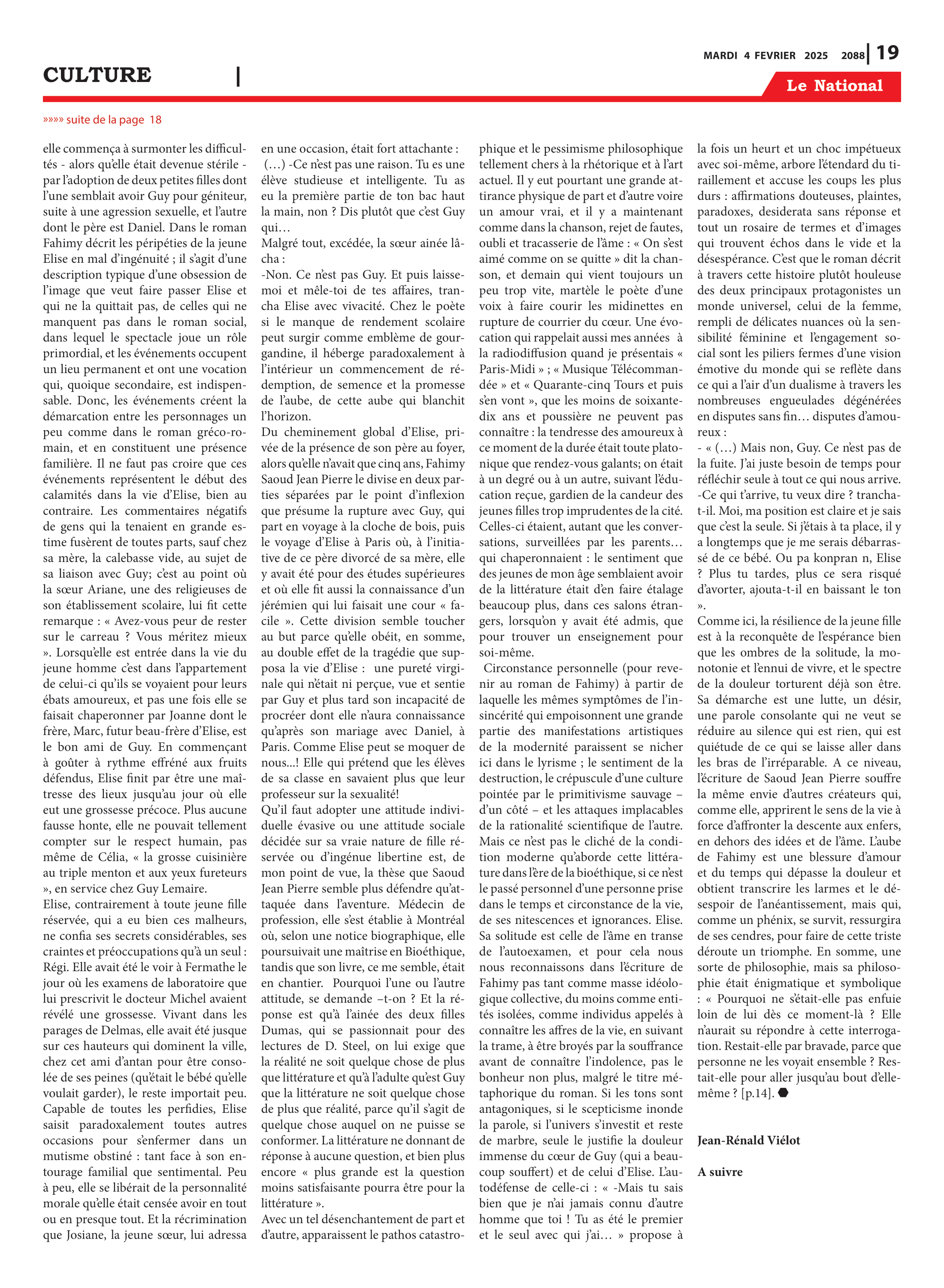 Page 19 de l'édition 2088