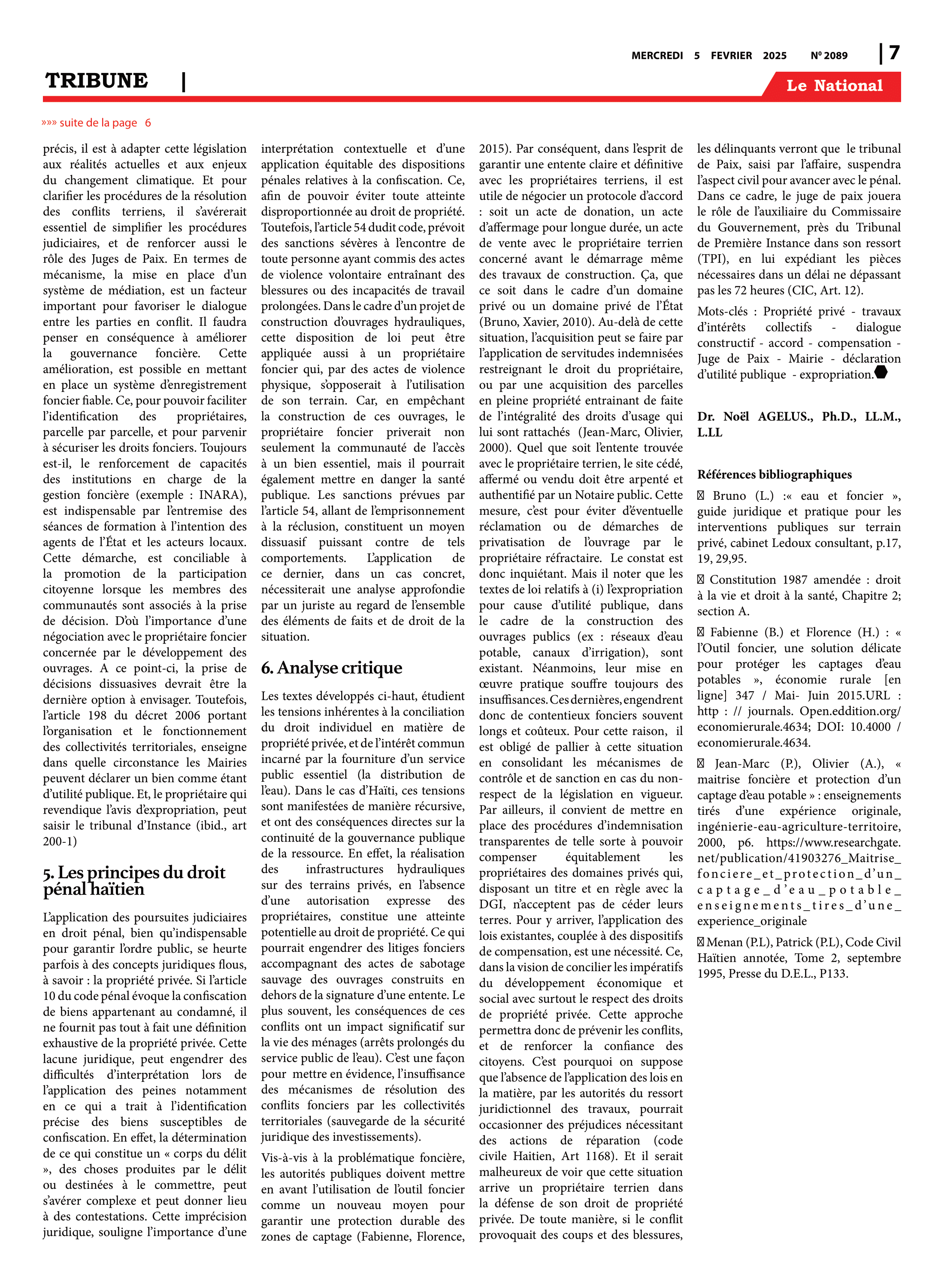 Page 7 de l'édition 2089