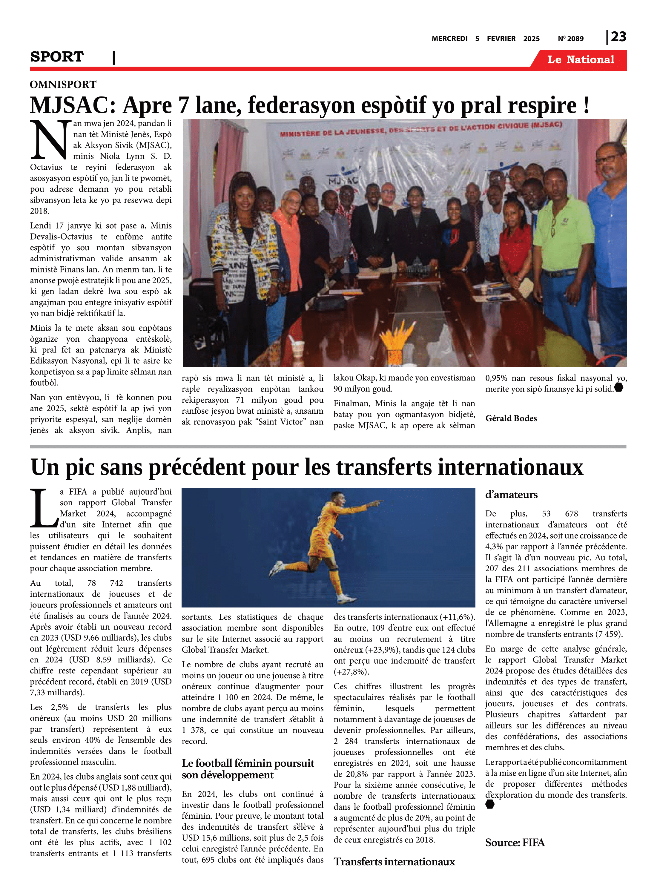 Page 23 de l'édition 2089