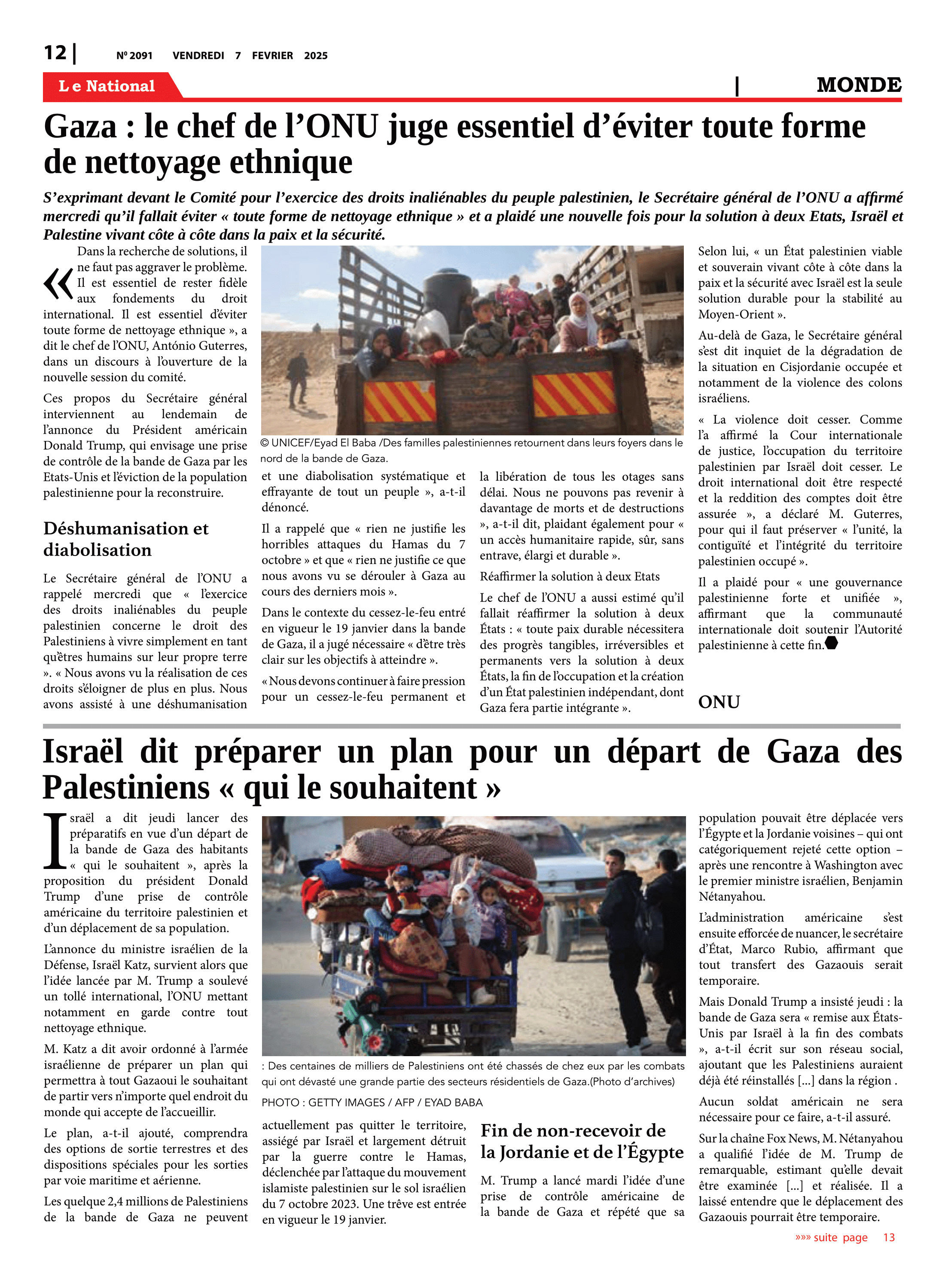 Page 12 de l'édition 2091