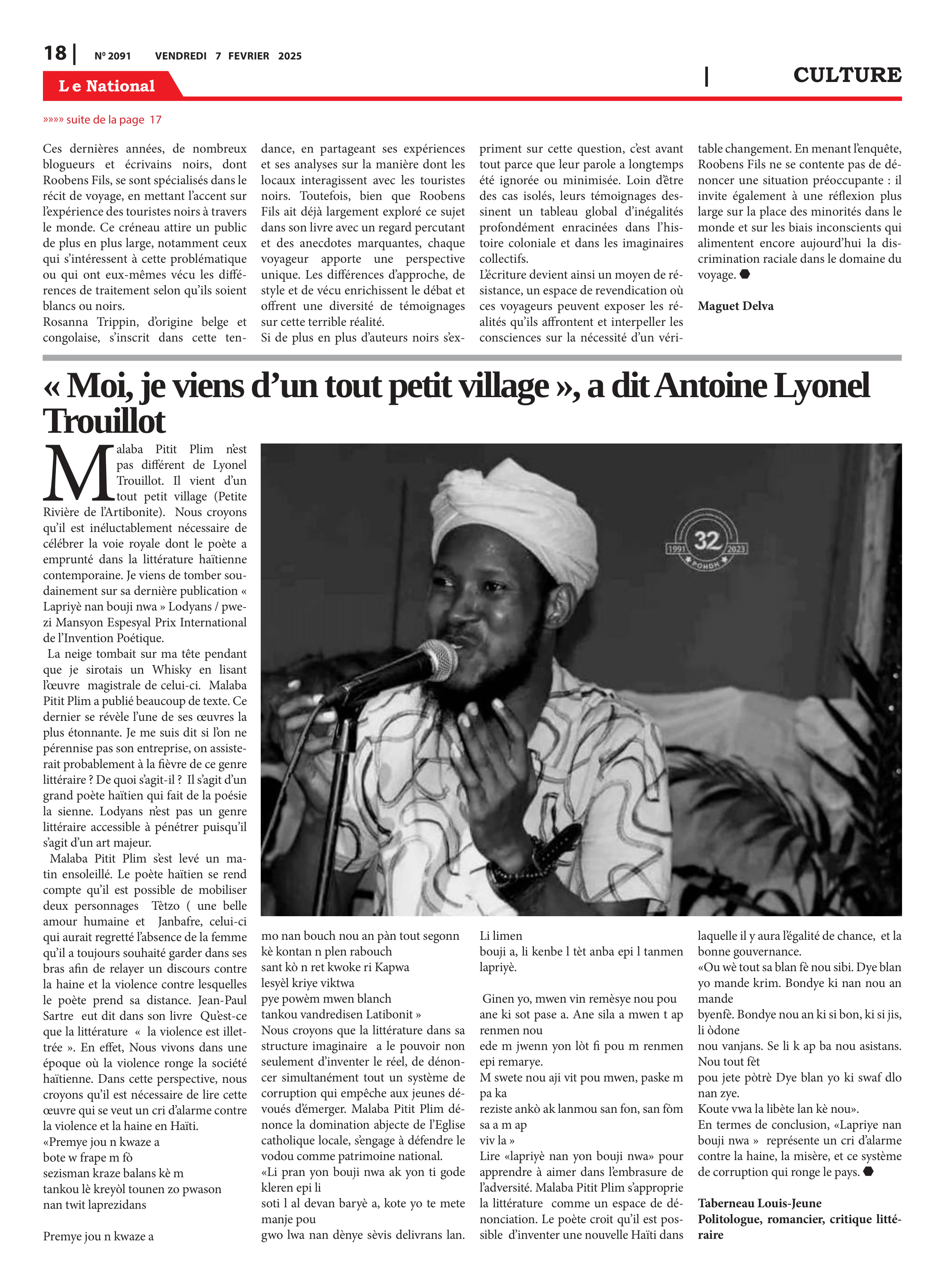 Page 18 de l'édition 2091