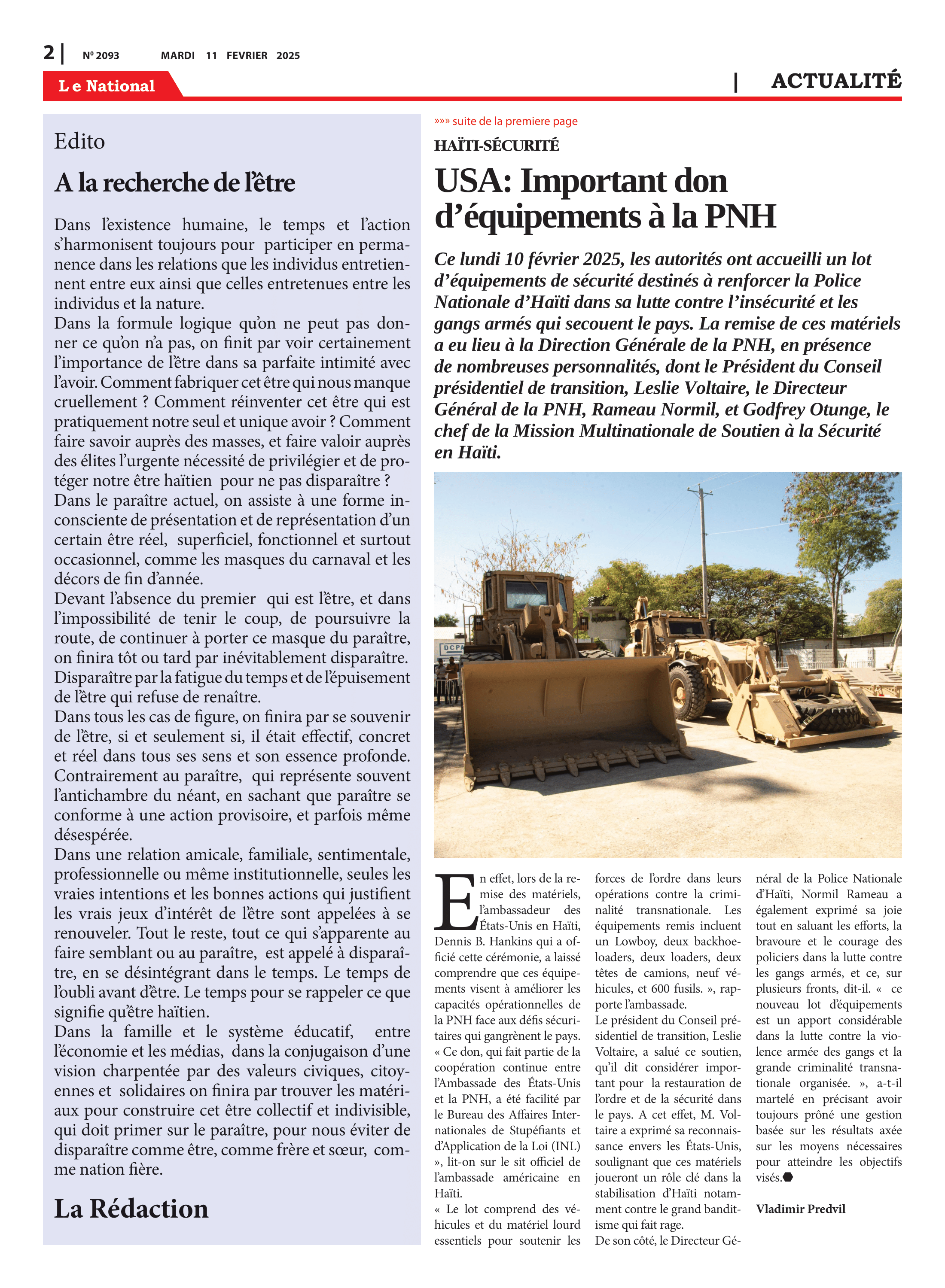 Page 2 de l'édition 2093