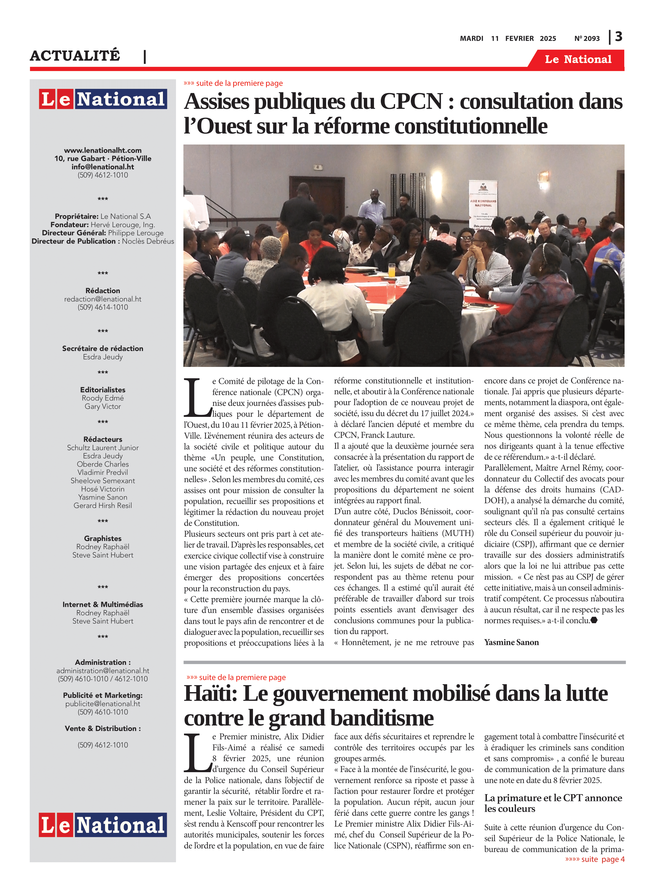 Page 3 de l'édition 2093