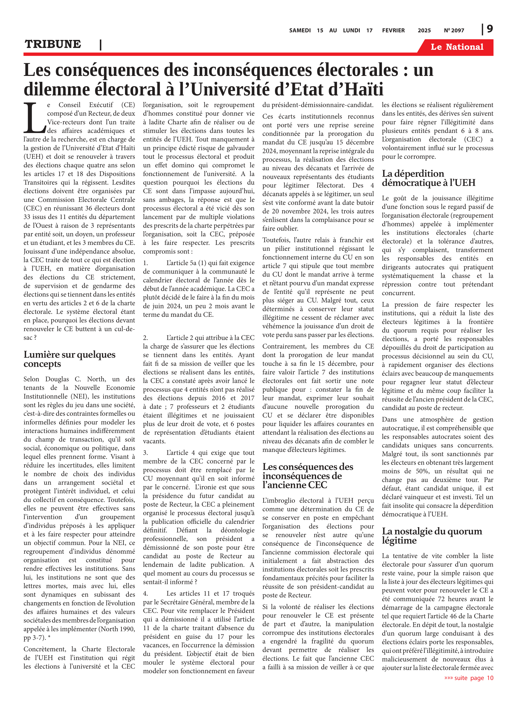 Page 9 de l'édition 2097