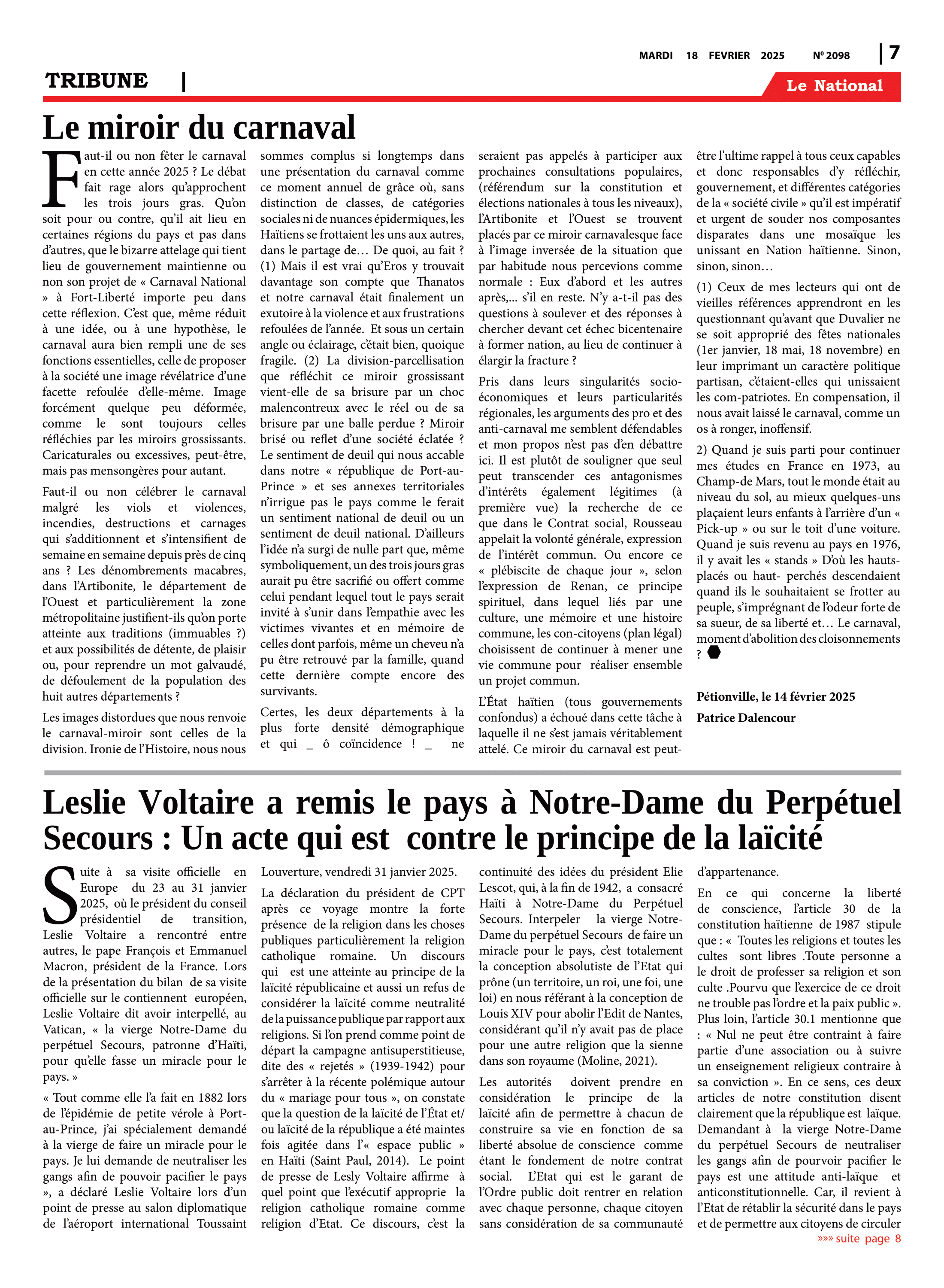 Page 7 de l'édition 2098