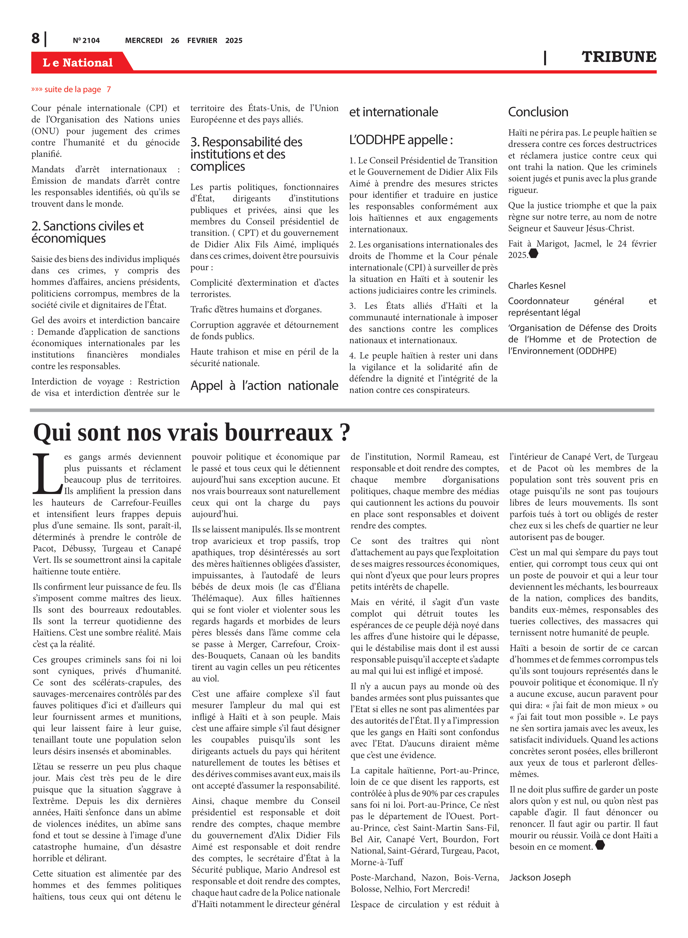 Page 8 de l'édition 2104