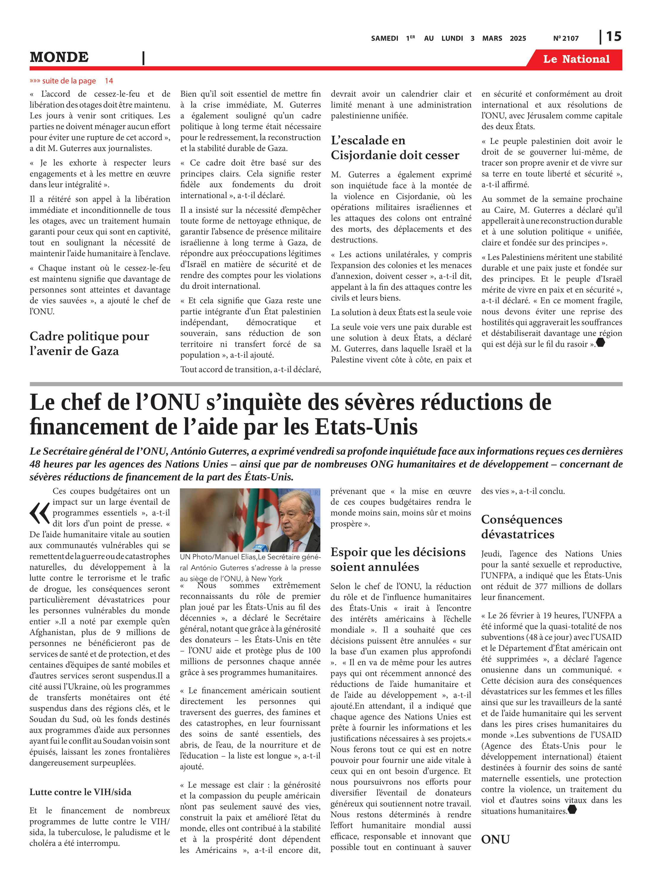 Page 15 de l'édition 2107