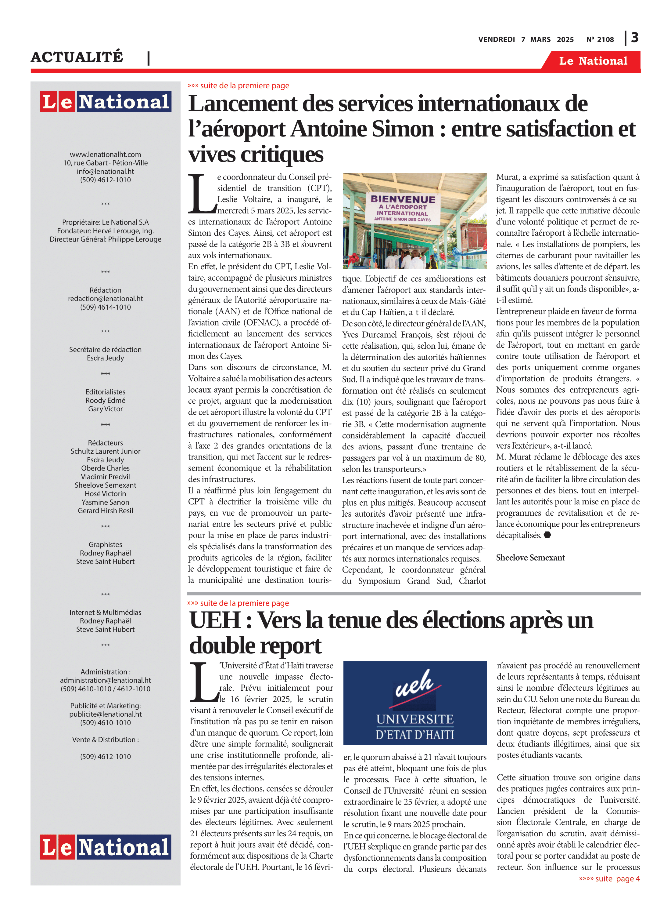 Page 3 de l'édition 2108