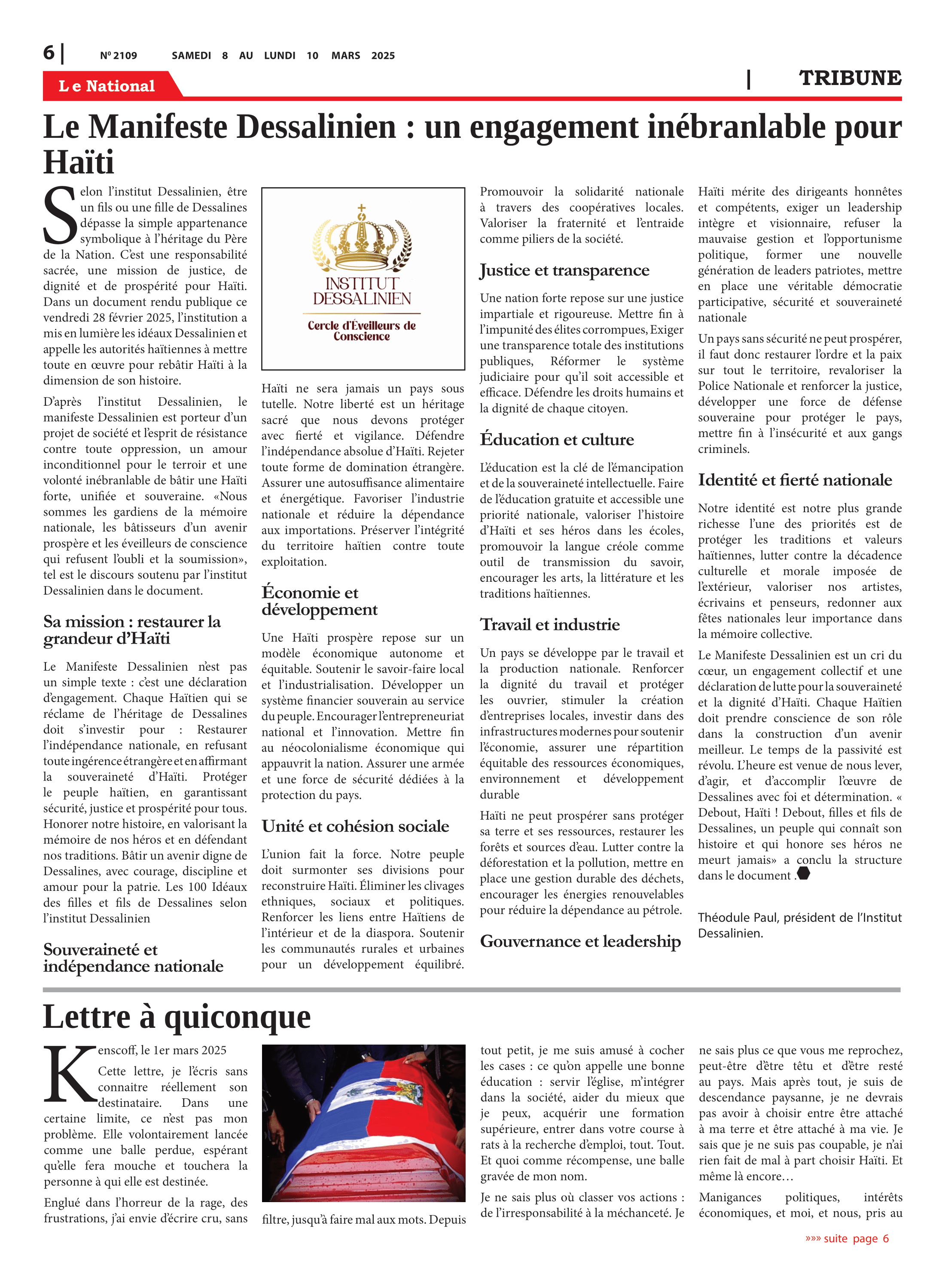 Page 6 de l'édition 2109