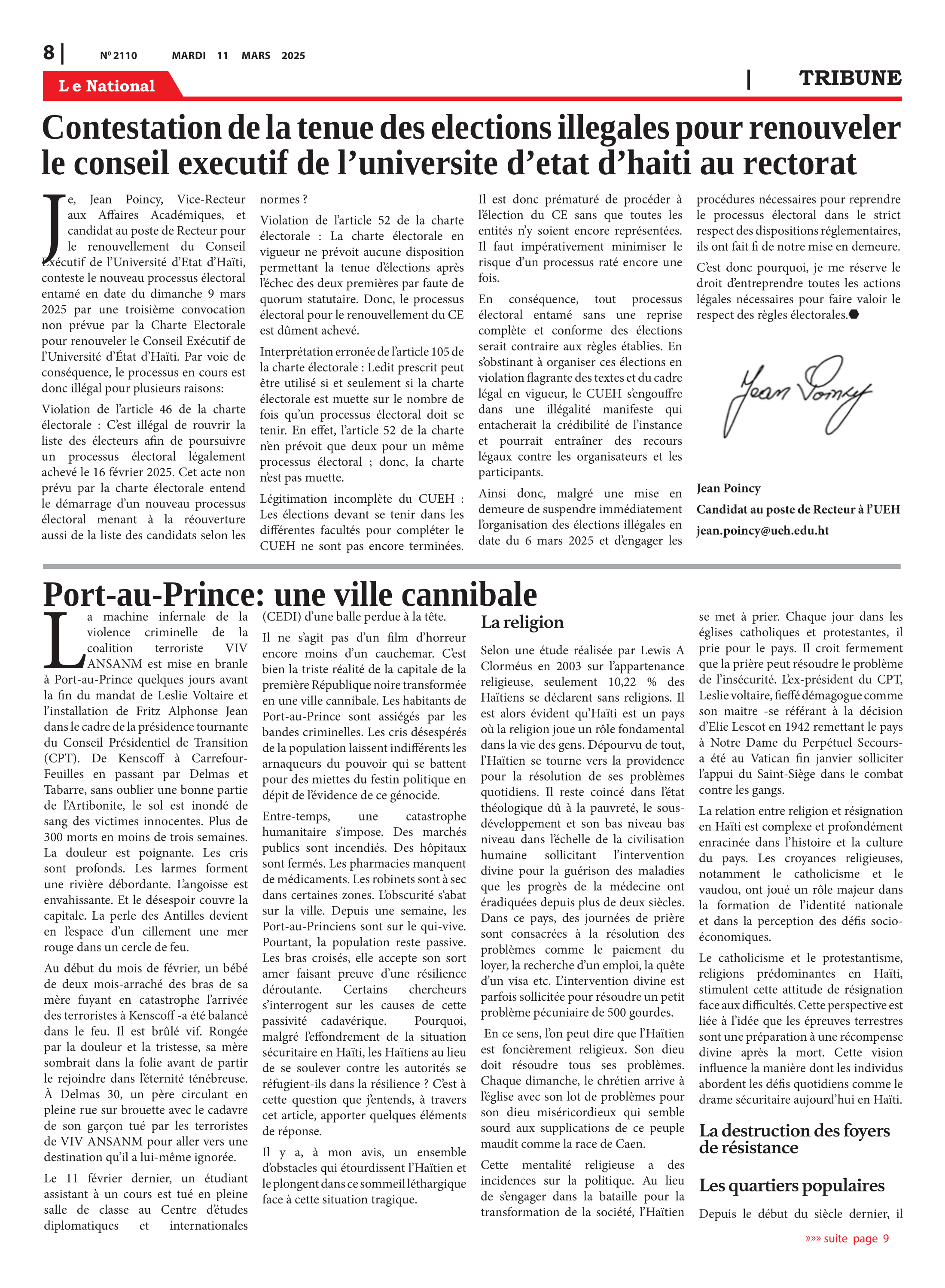 Page 8 de l'édition 2110