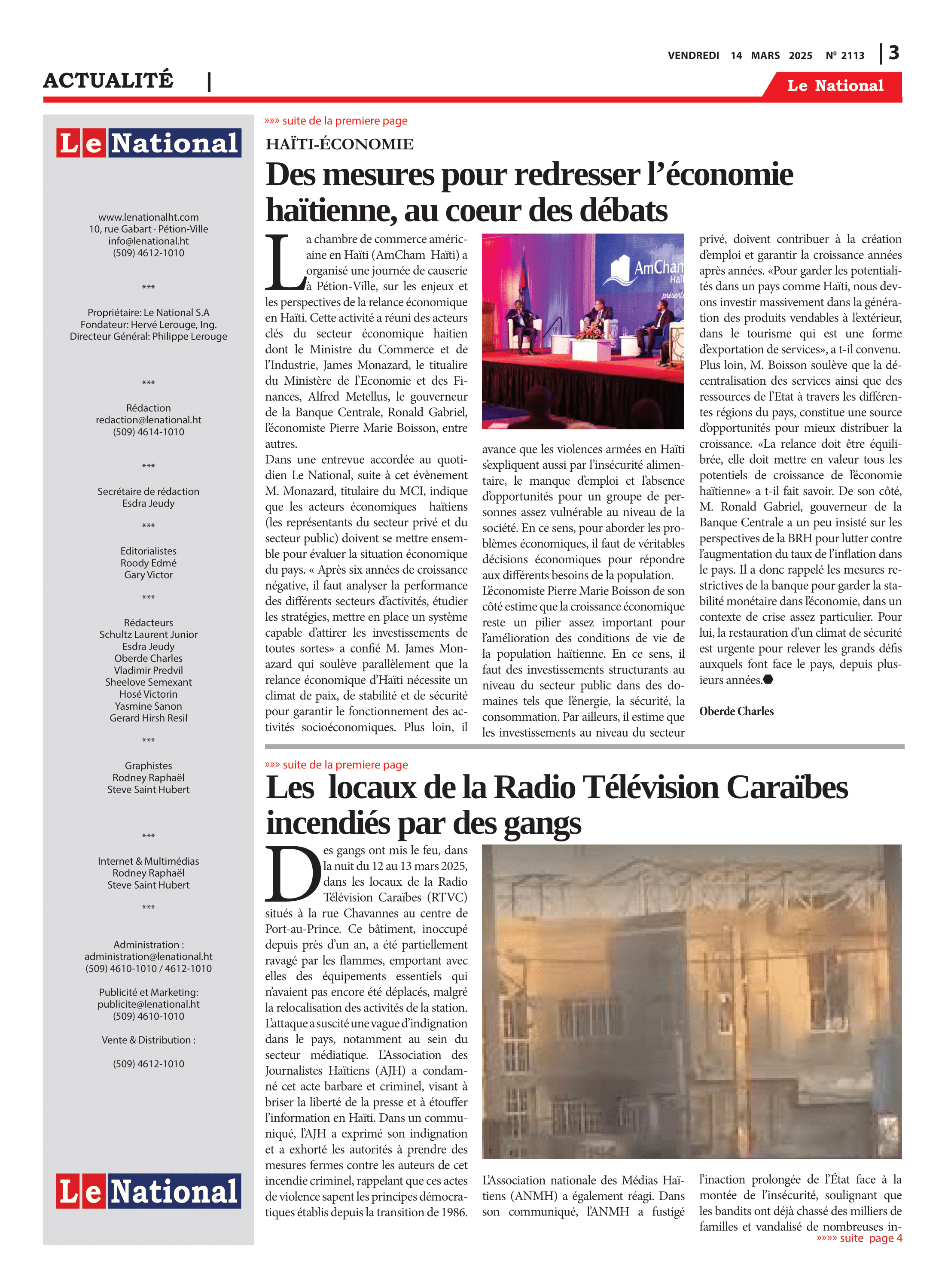 Page 3 de l'édition 2113