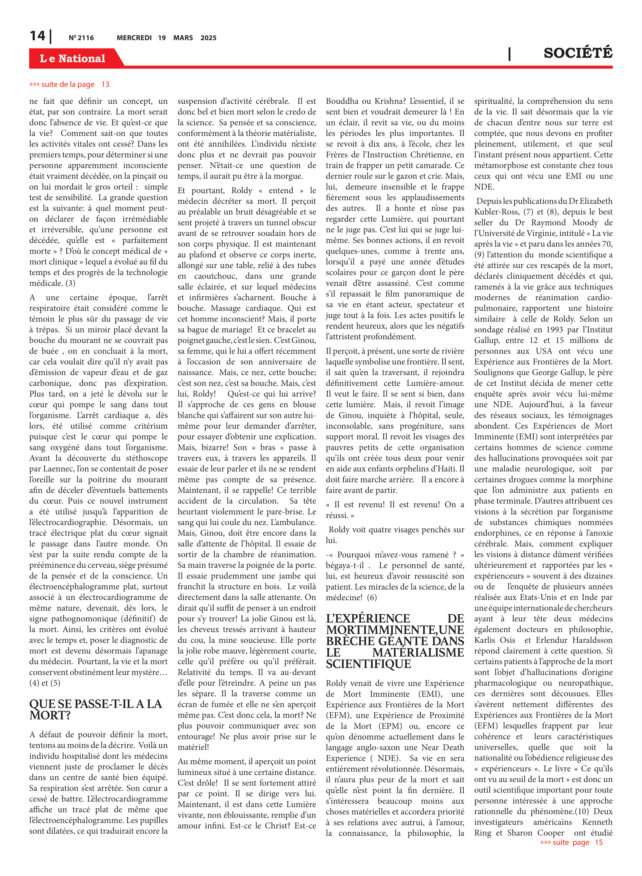 Page 14 de l'édition 2116