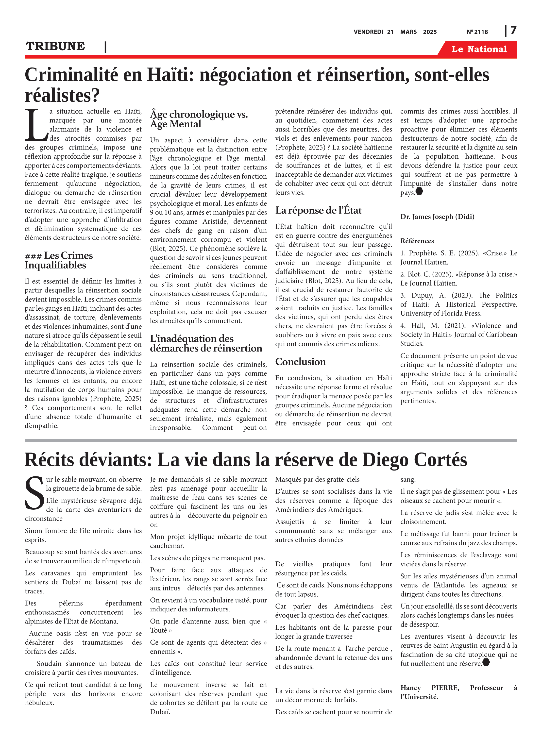 Page 7 de l'édition 2118