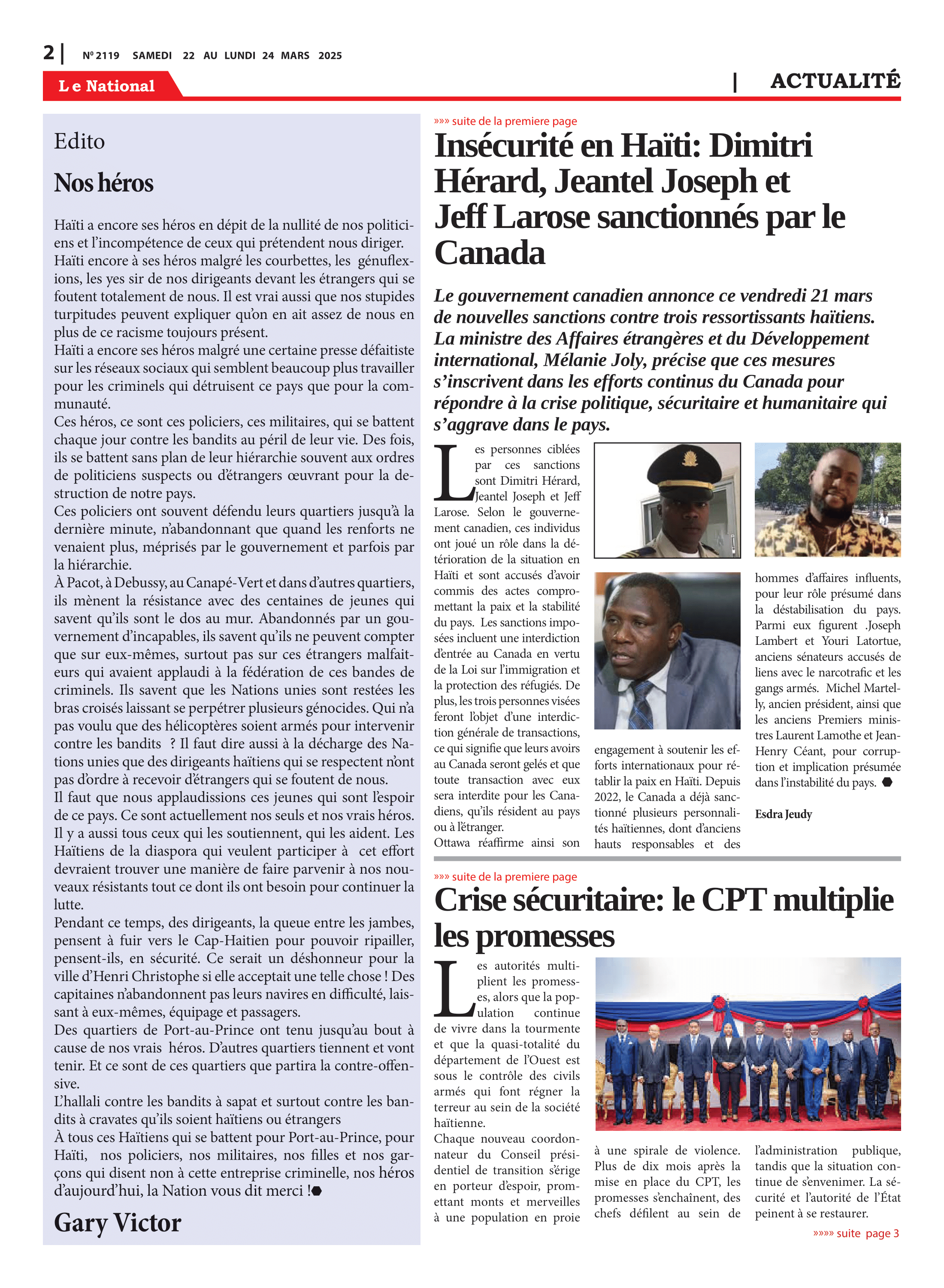 Page 2 de l'édition 2119