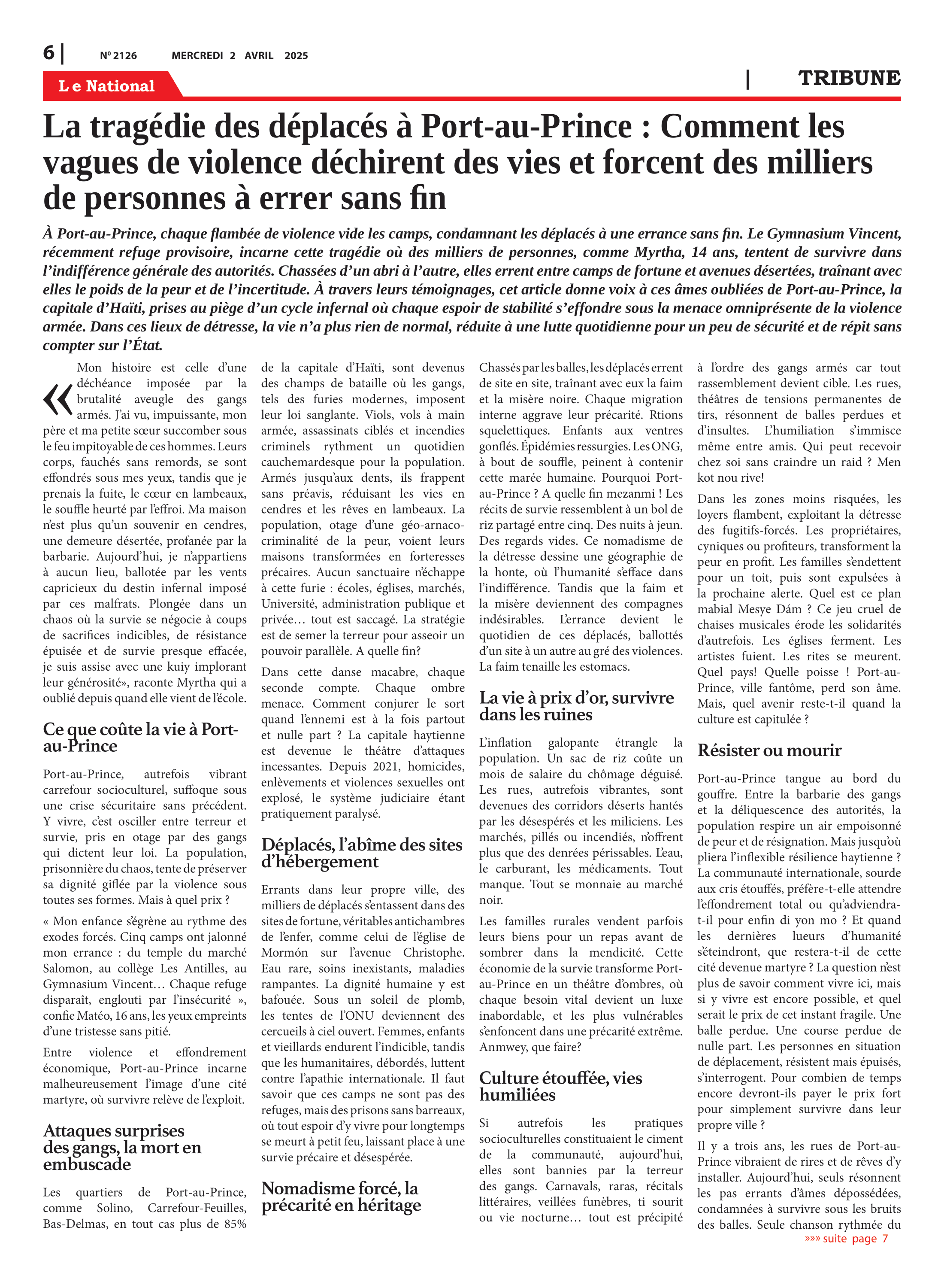 Page 6 de l'édition 2126