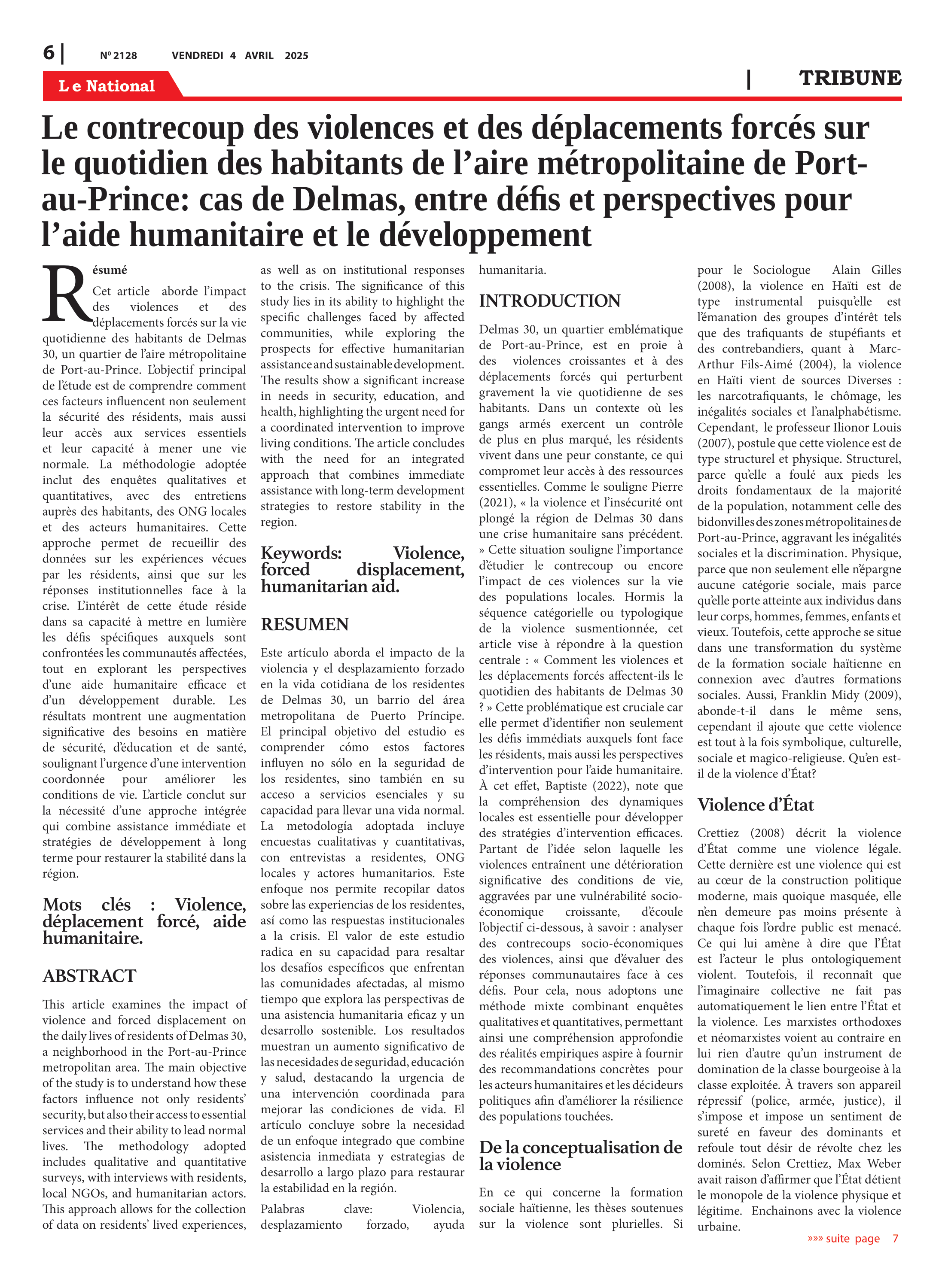 Page 6 de l'édition 2128