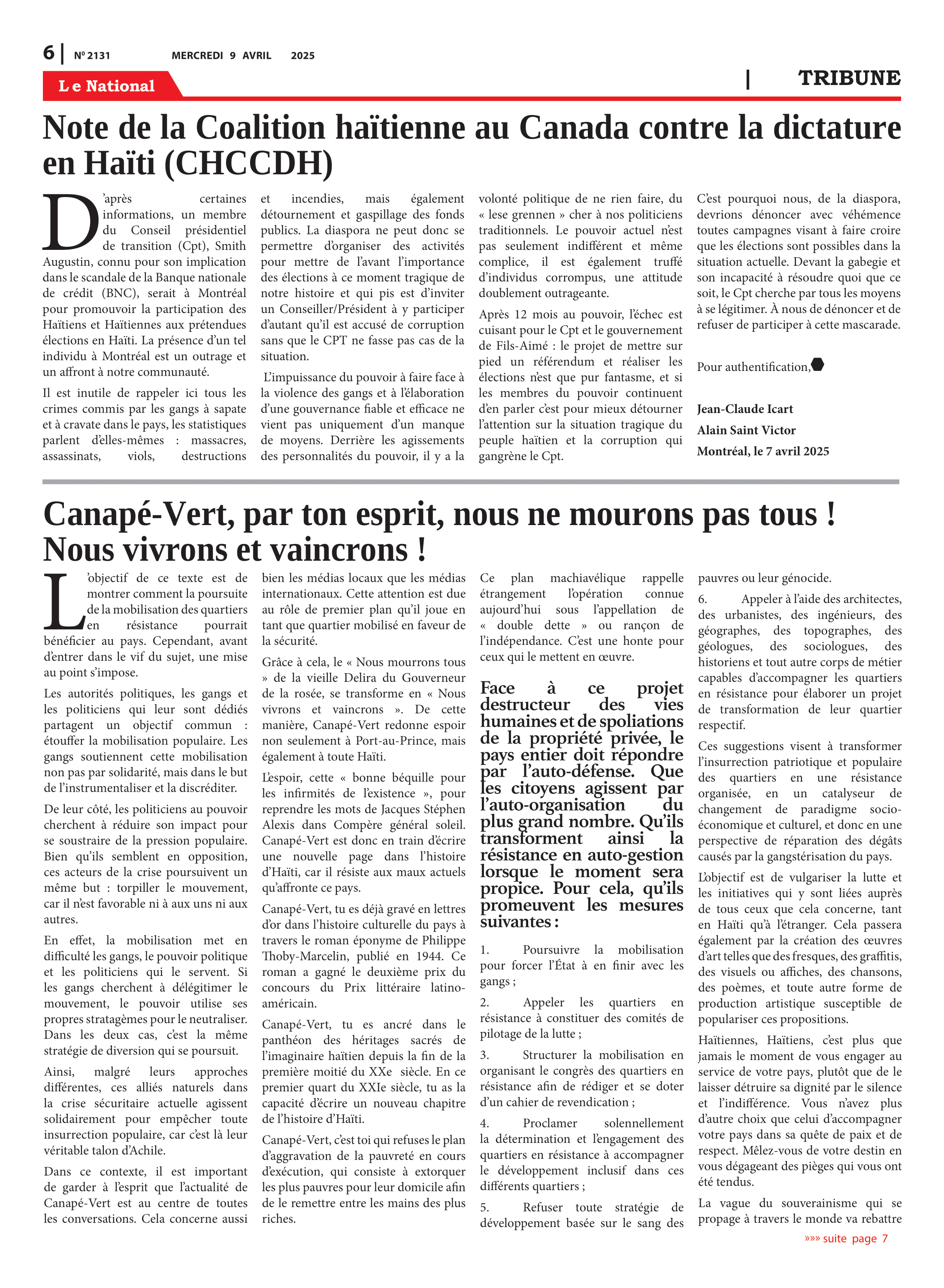 Page 6 de l'édition 2131