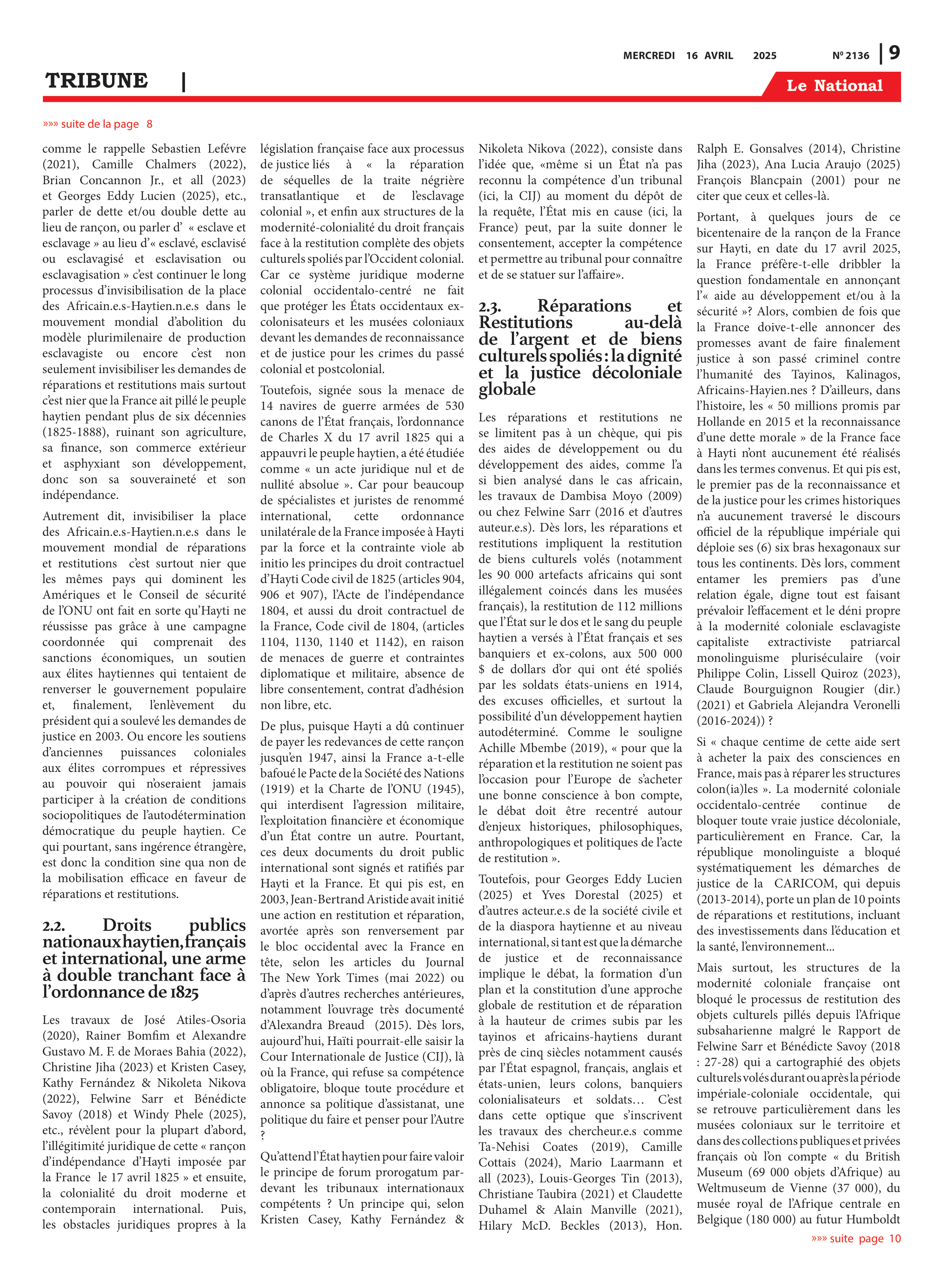 Page 9 de l'édition 2136