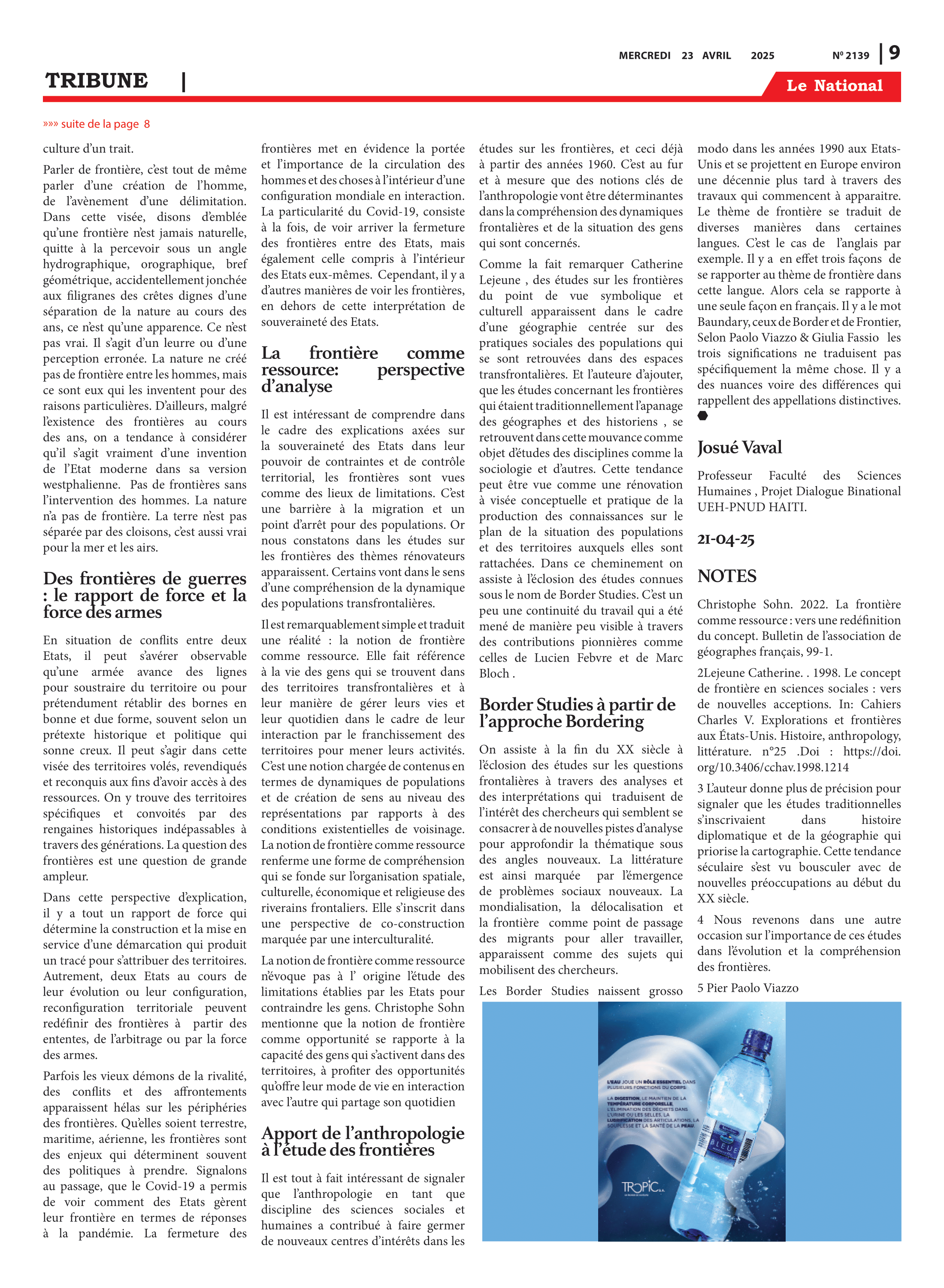 Page 9 de l'édition 2139