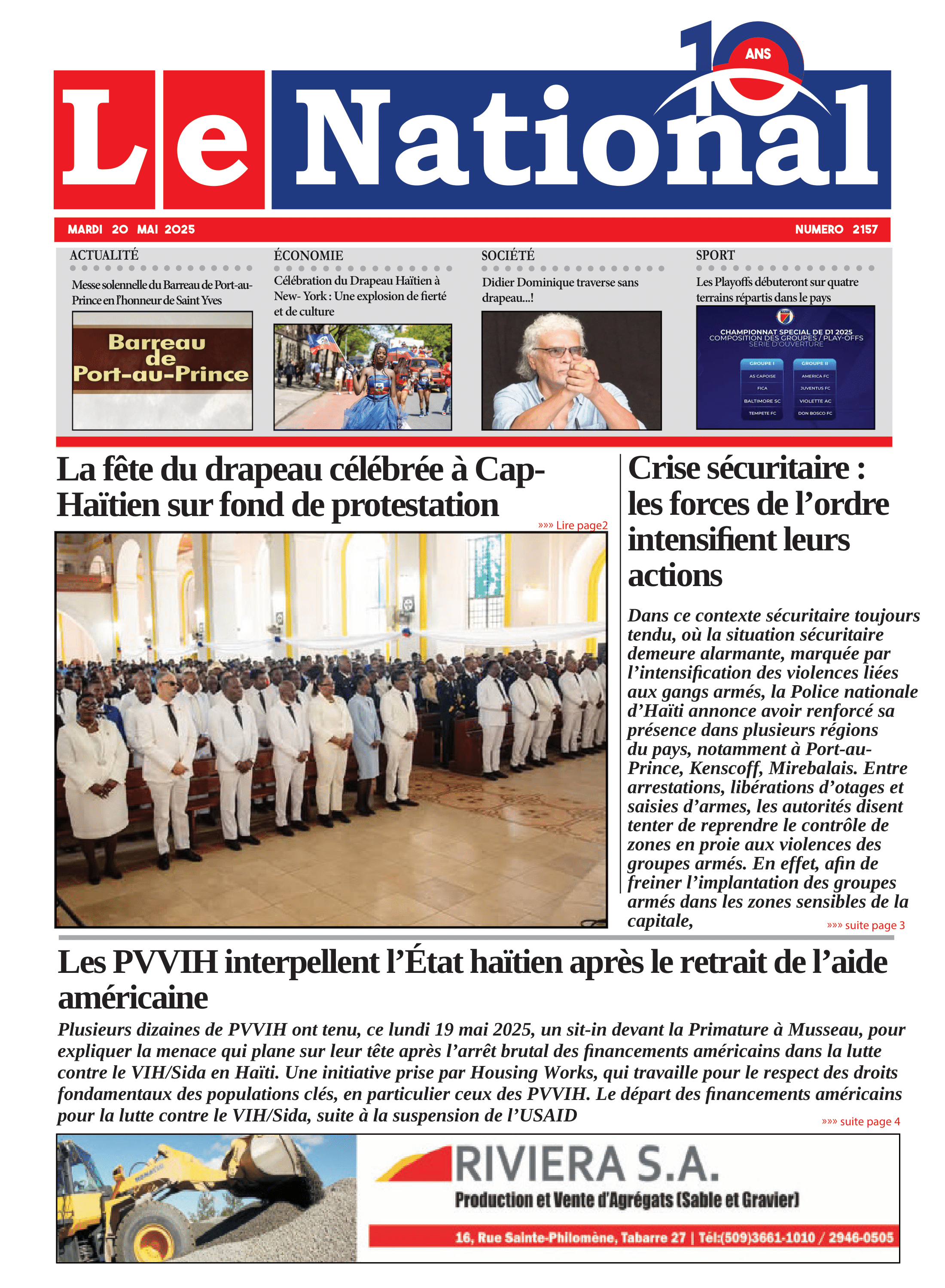 Page 1 de l'édition 2157