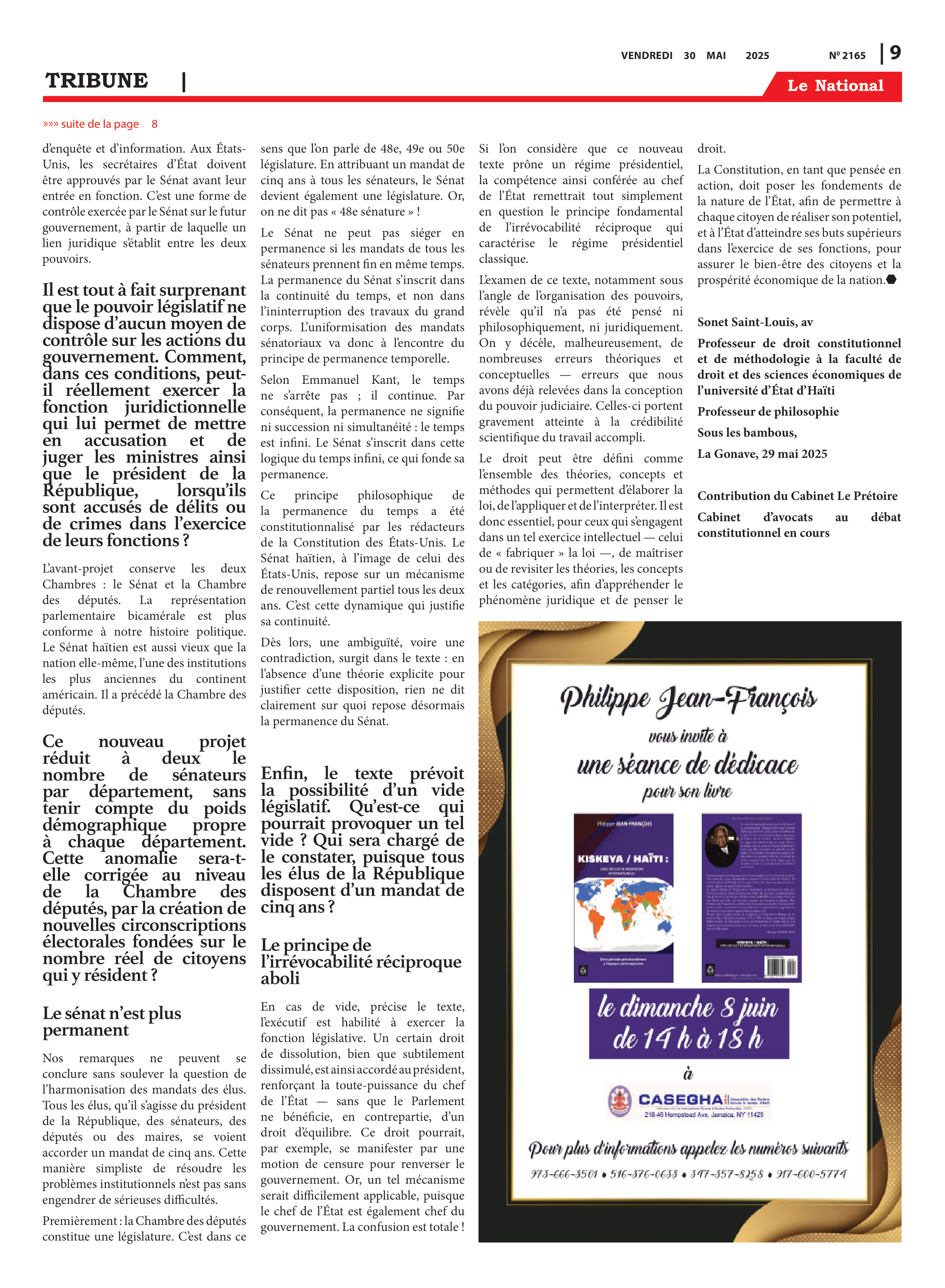 Page 9 de l'édition 2165