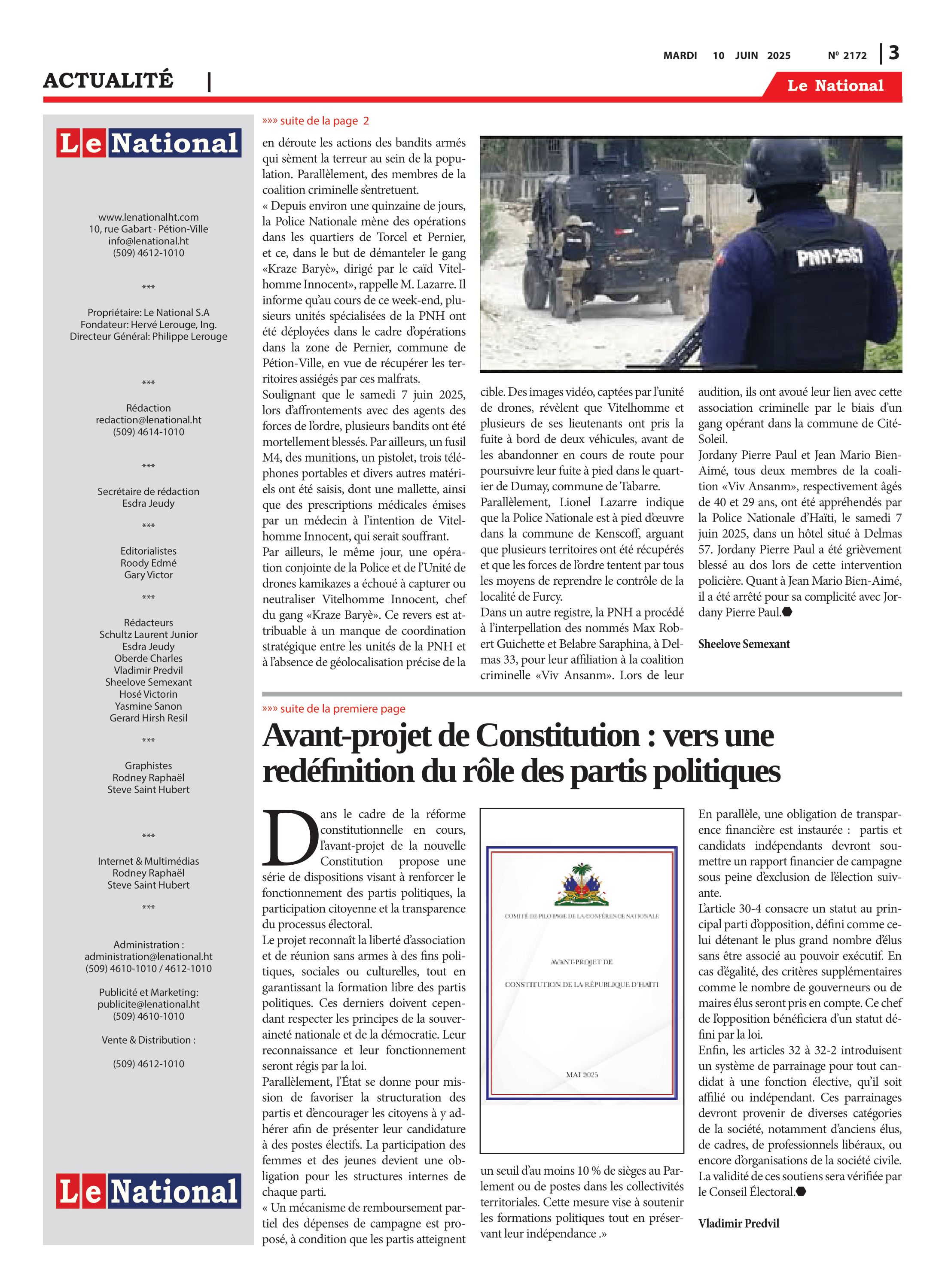 Page 3 de l'édition 2172