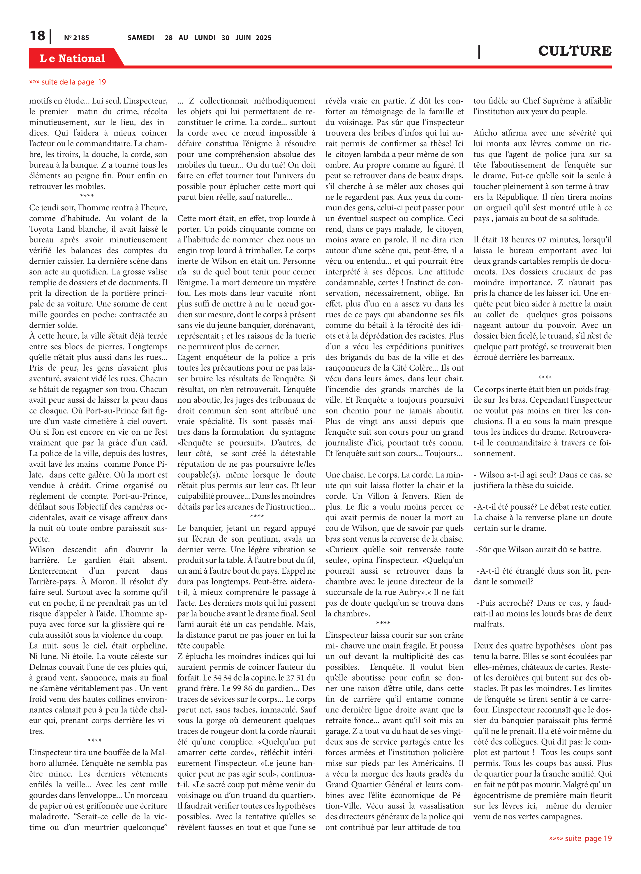 Page 18 de l'édition 2185