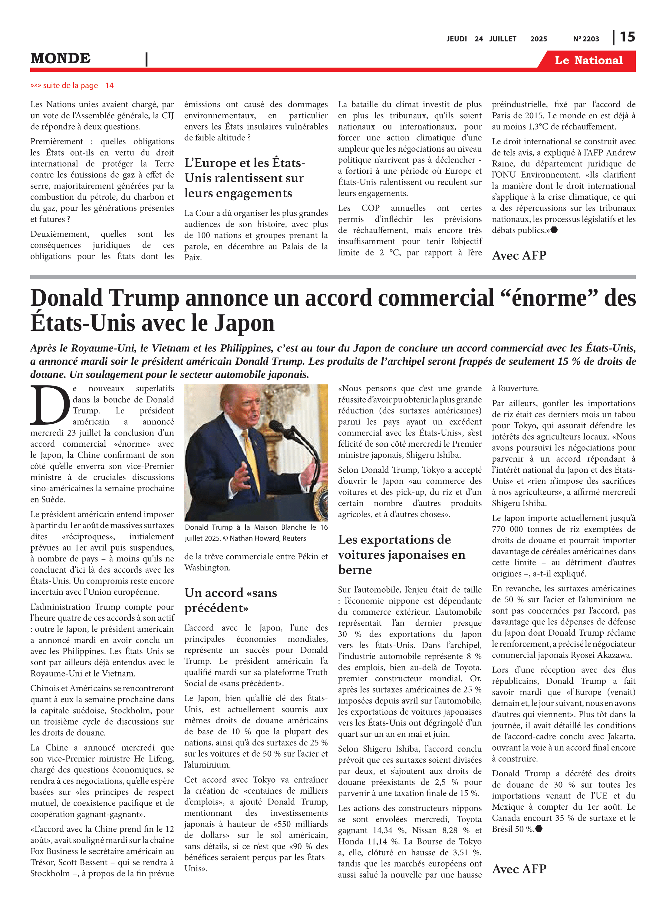 Page 16 de l'édition 2203