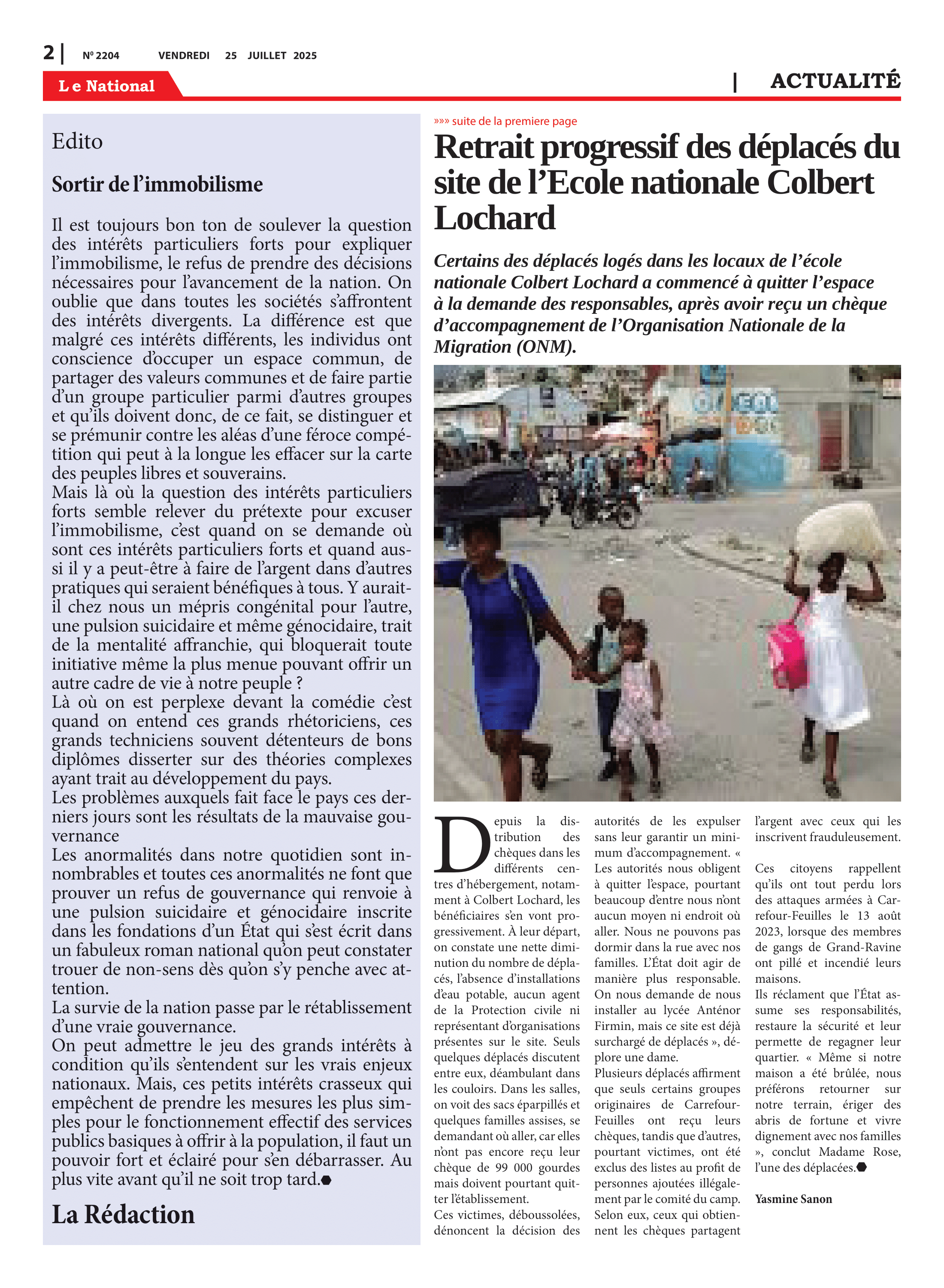 Page 2 de l'édition 2204