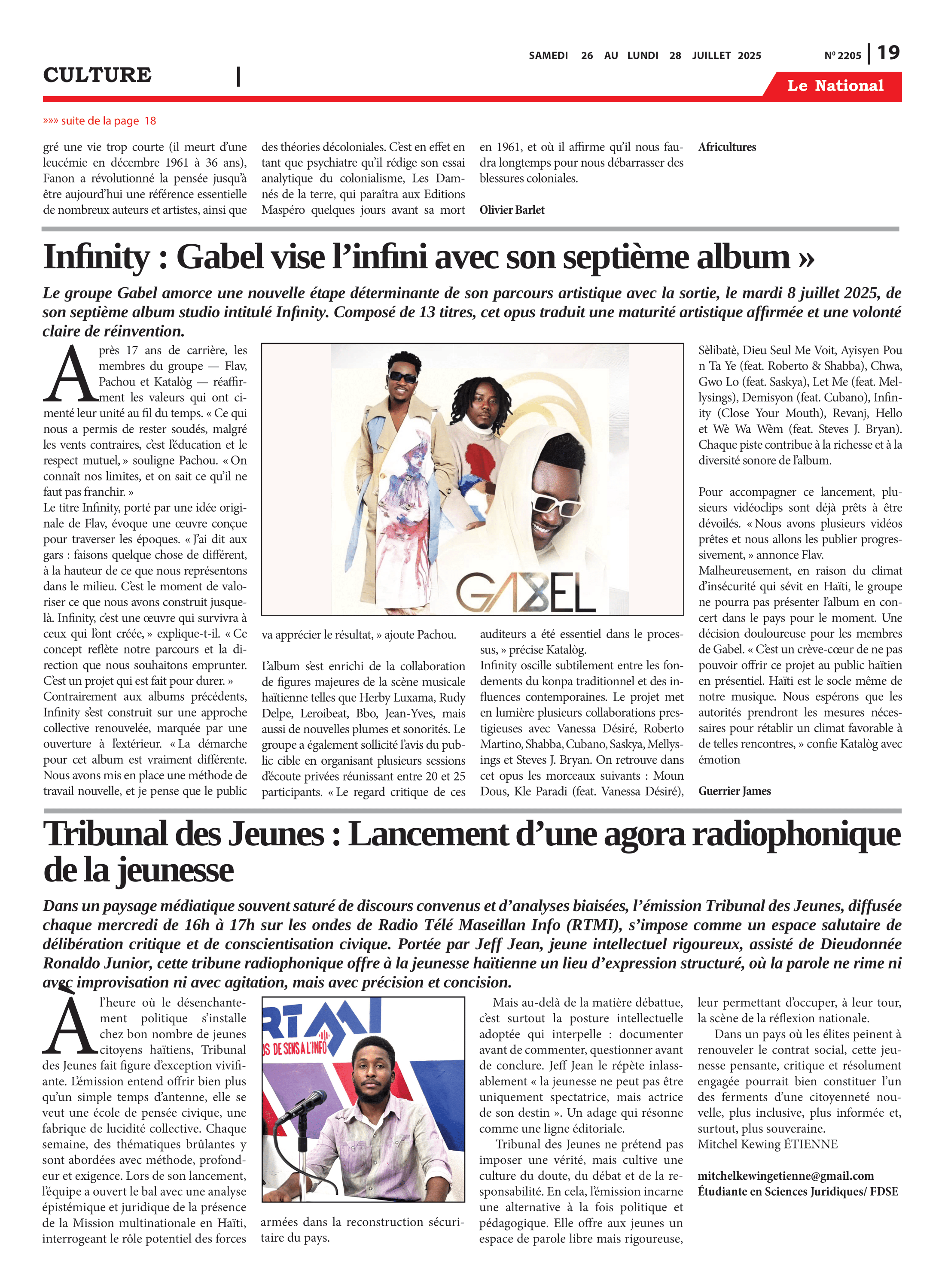 Page 19 de l'édition 2205