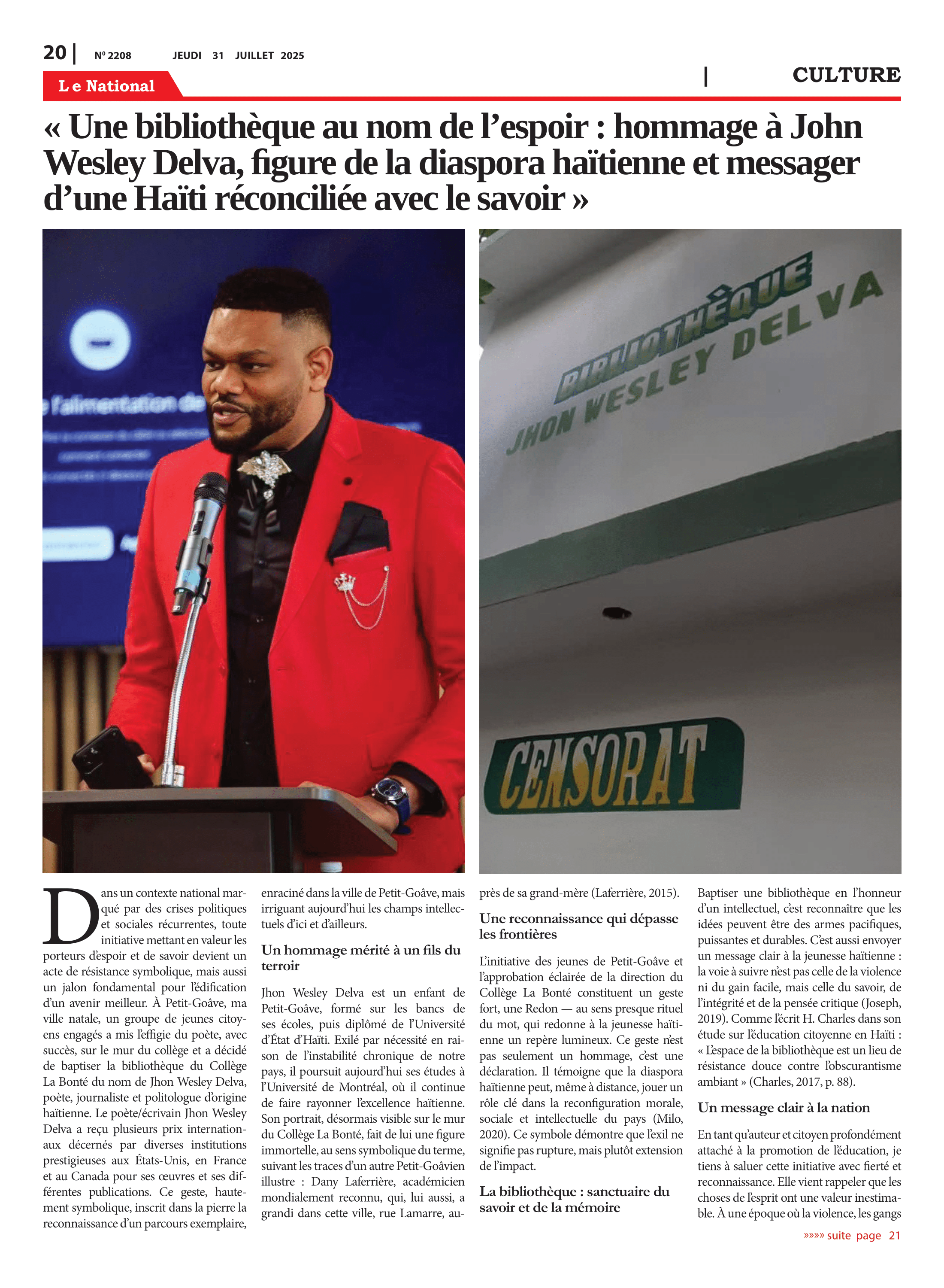 Page 20 de l'édition 2208