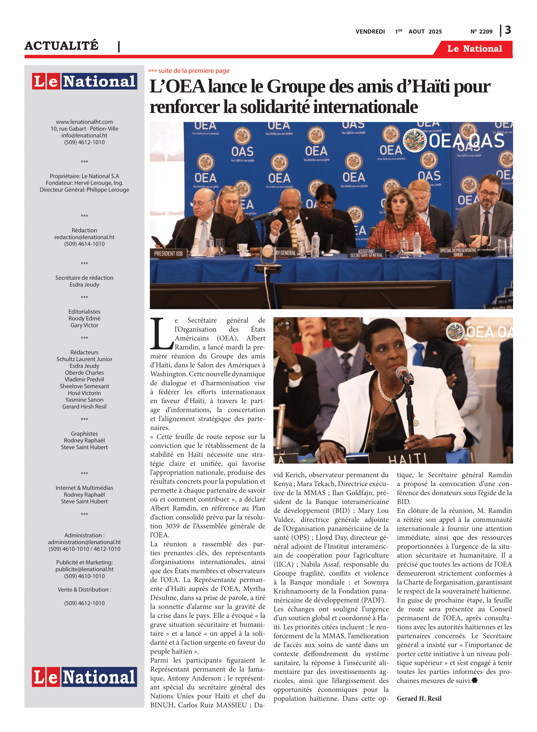 Page 3 de l'édition 2209