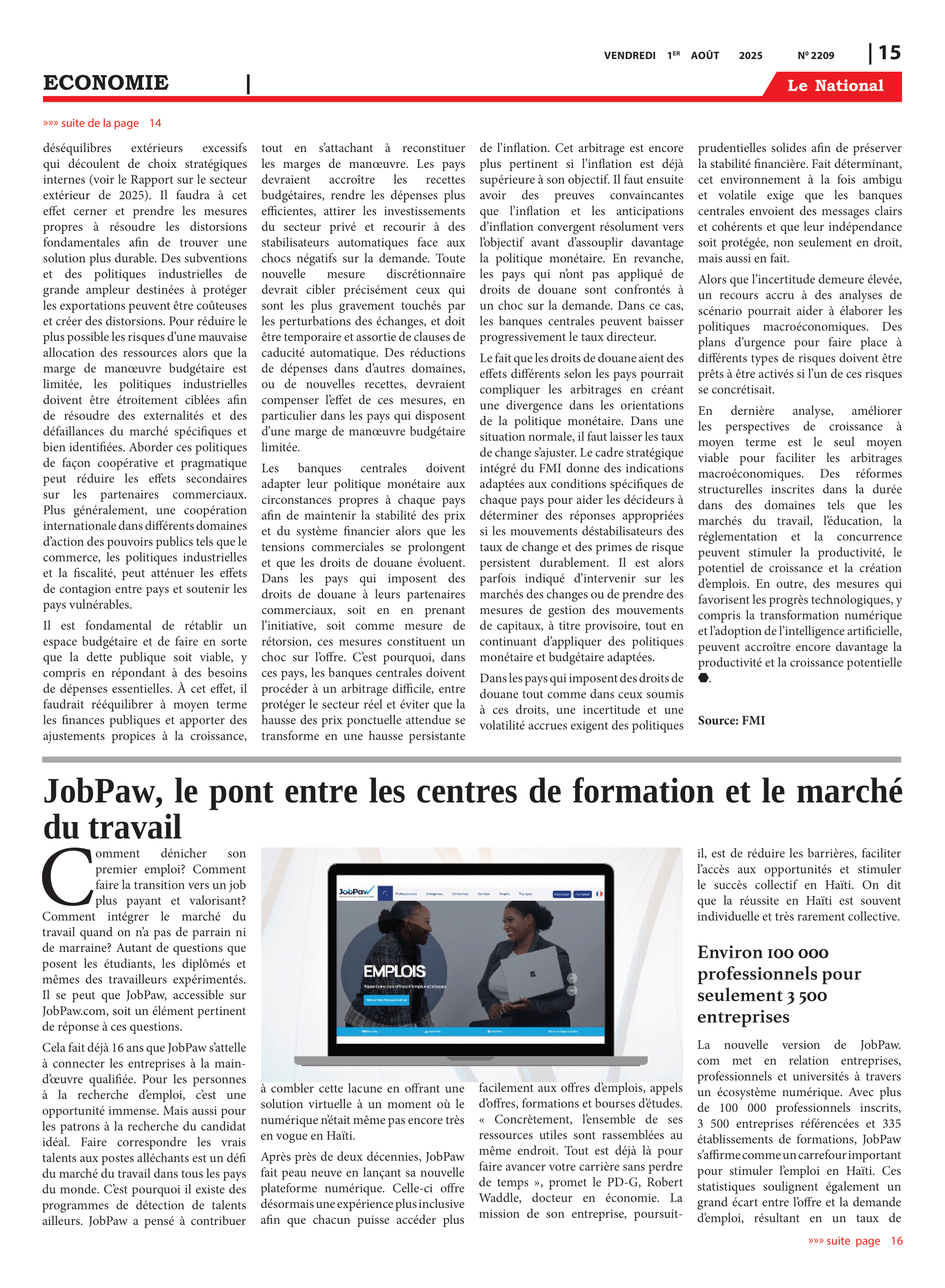 Page 15 de l'édition 2209