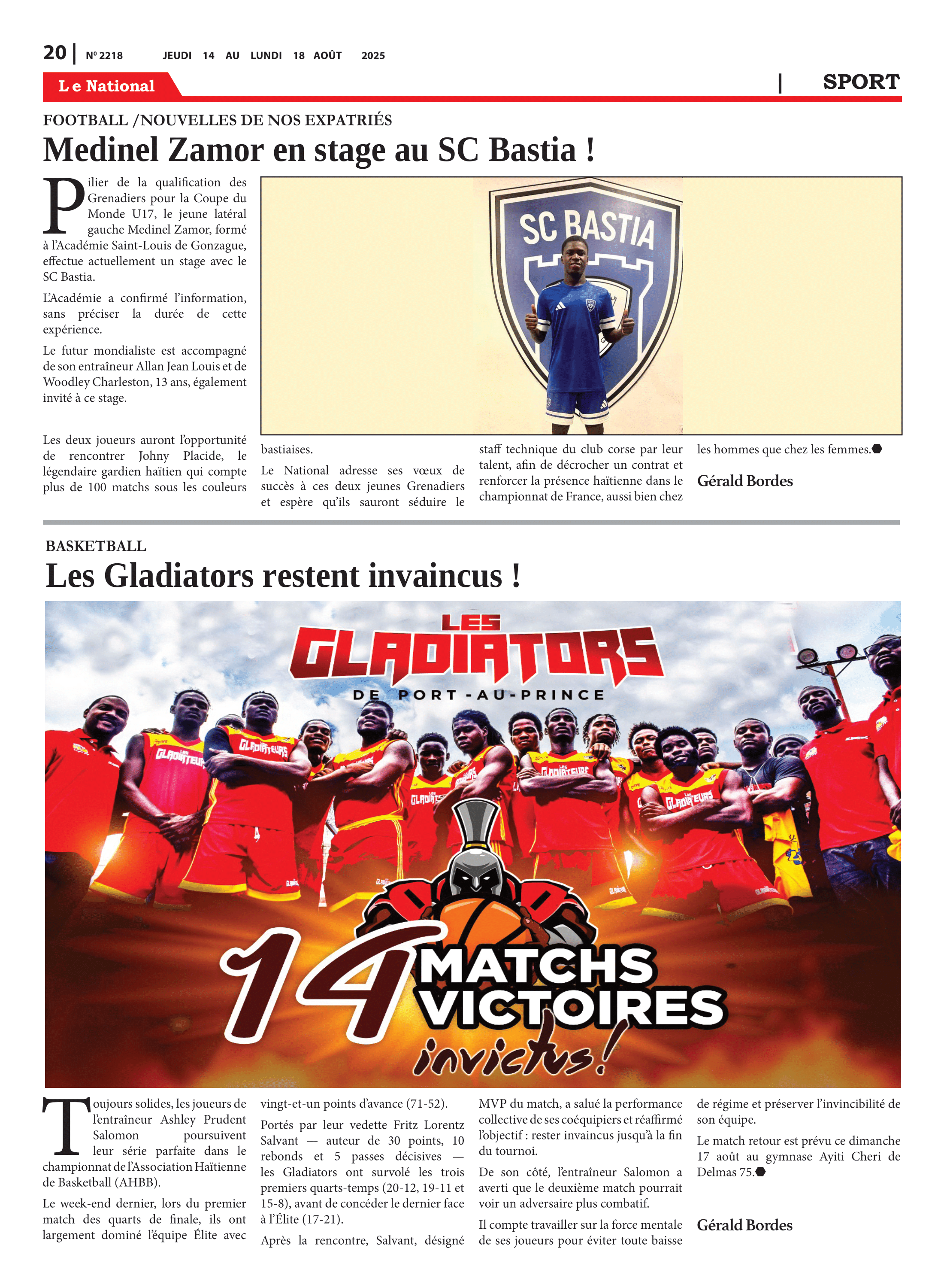 Page 20 de l'édition 2218