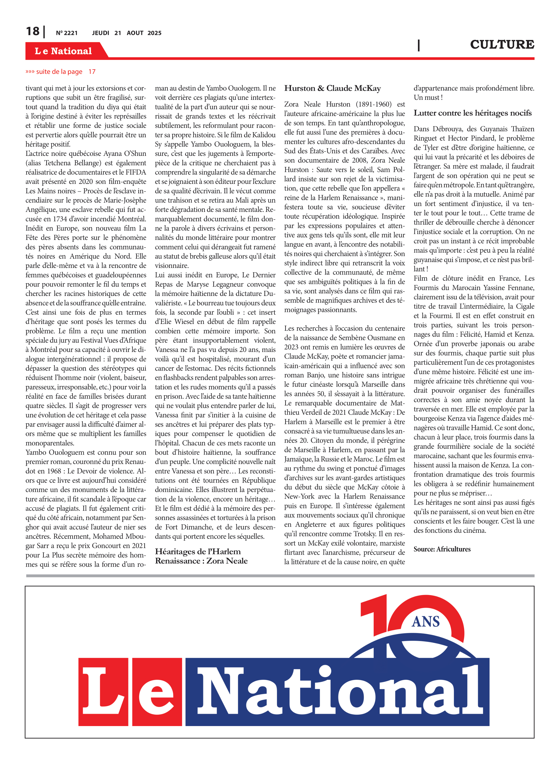 Page 18 de l'édition 2221