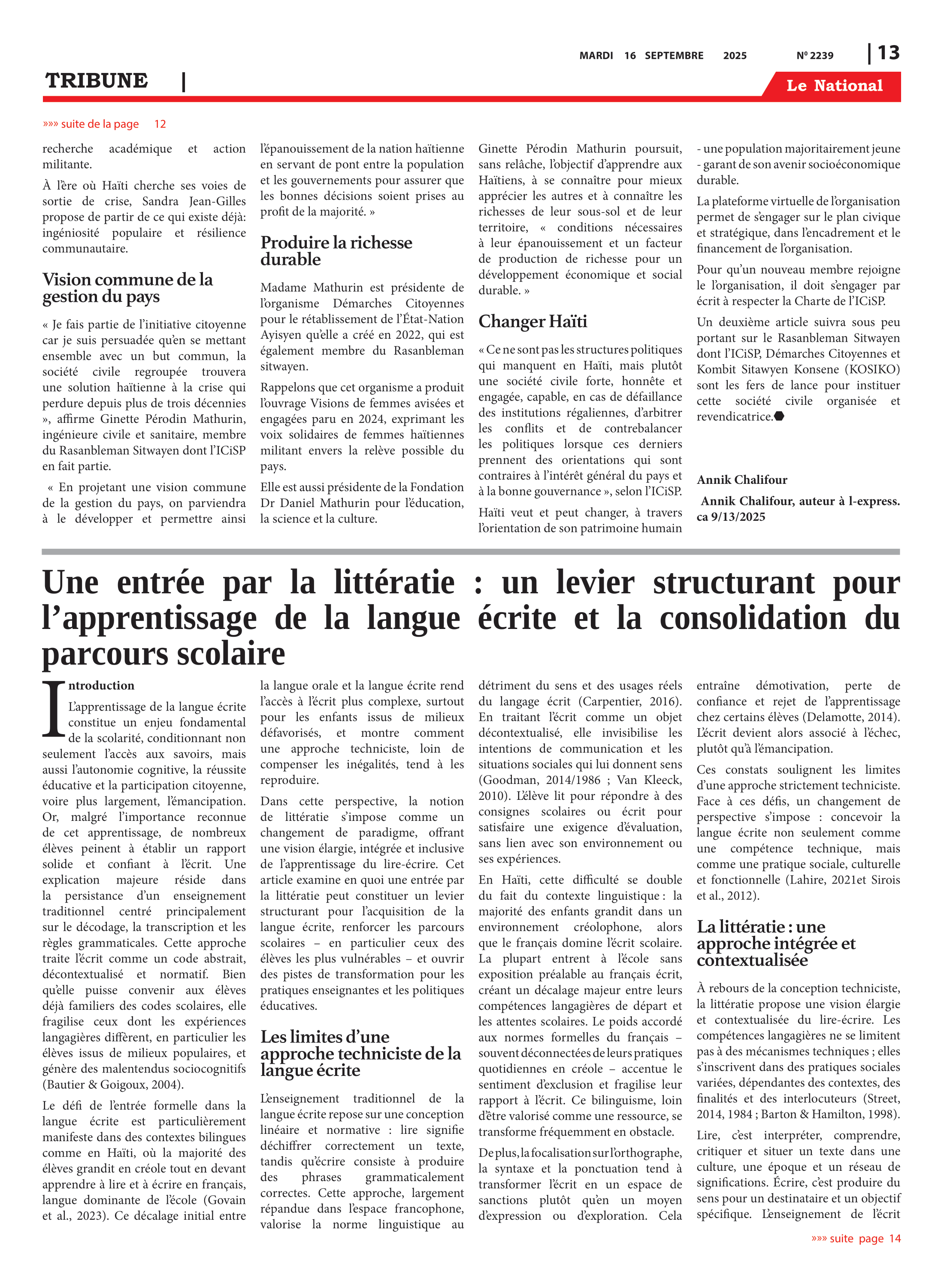 Page 13 de l'édition 2239