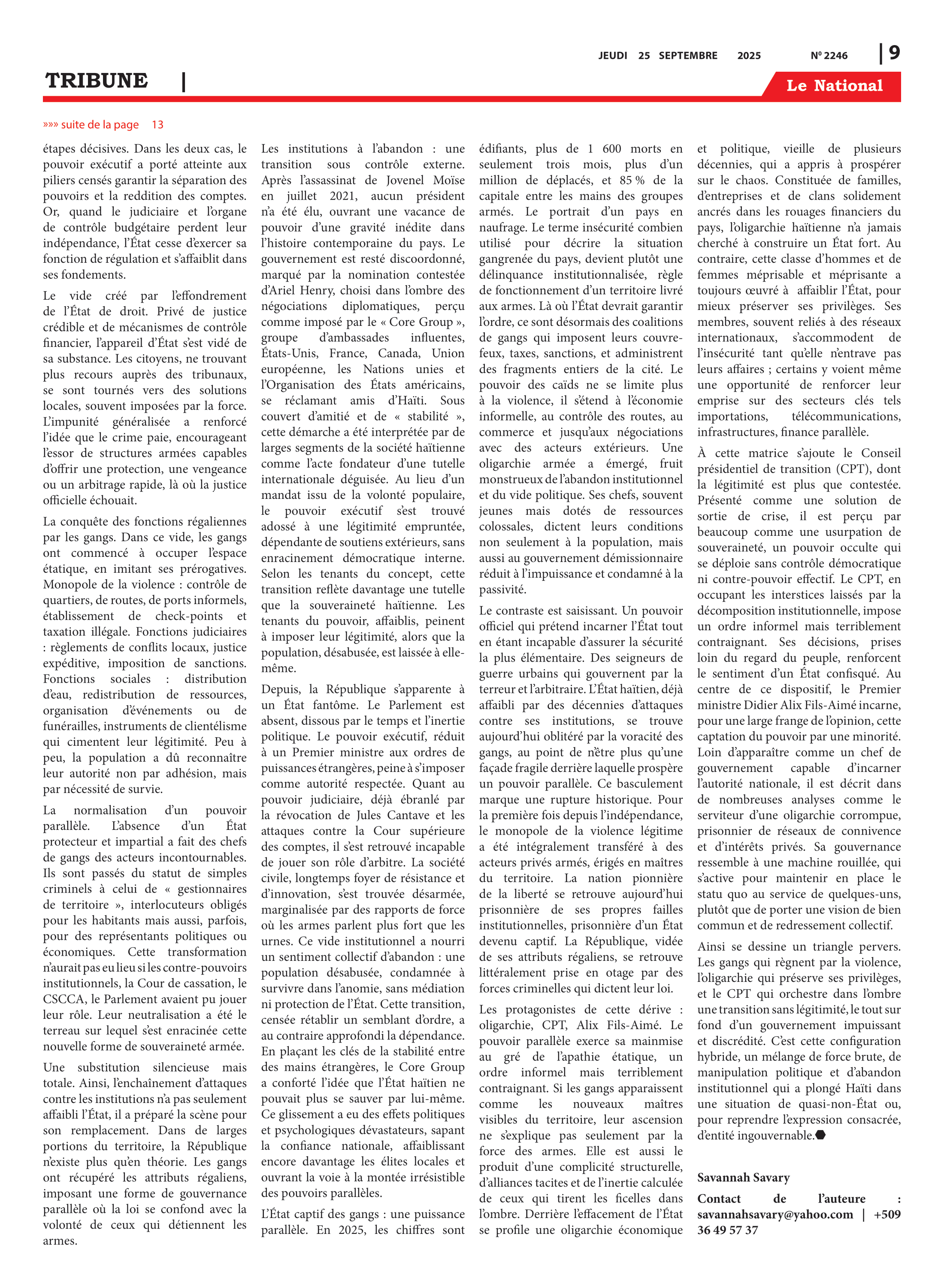 Page 9 de l'édition 2246