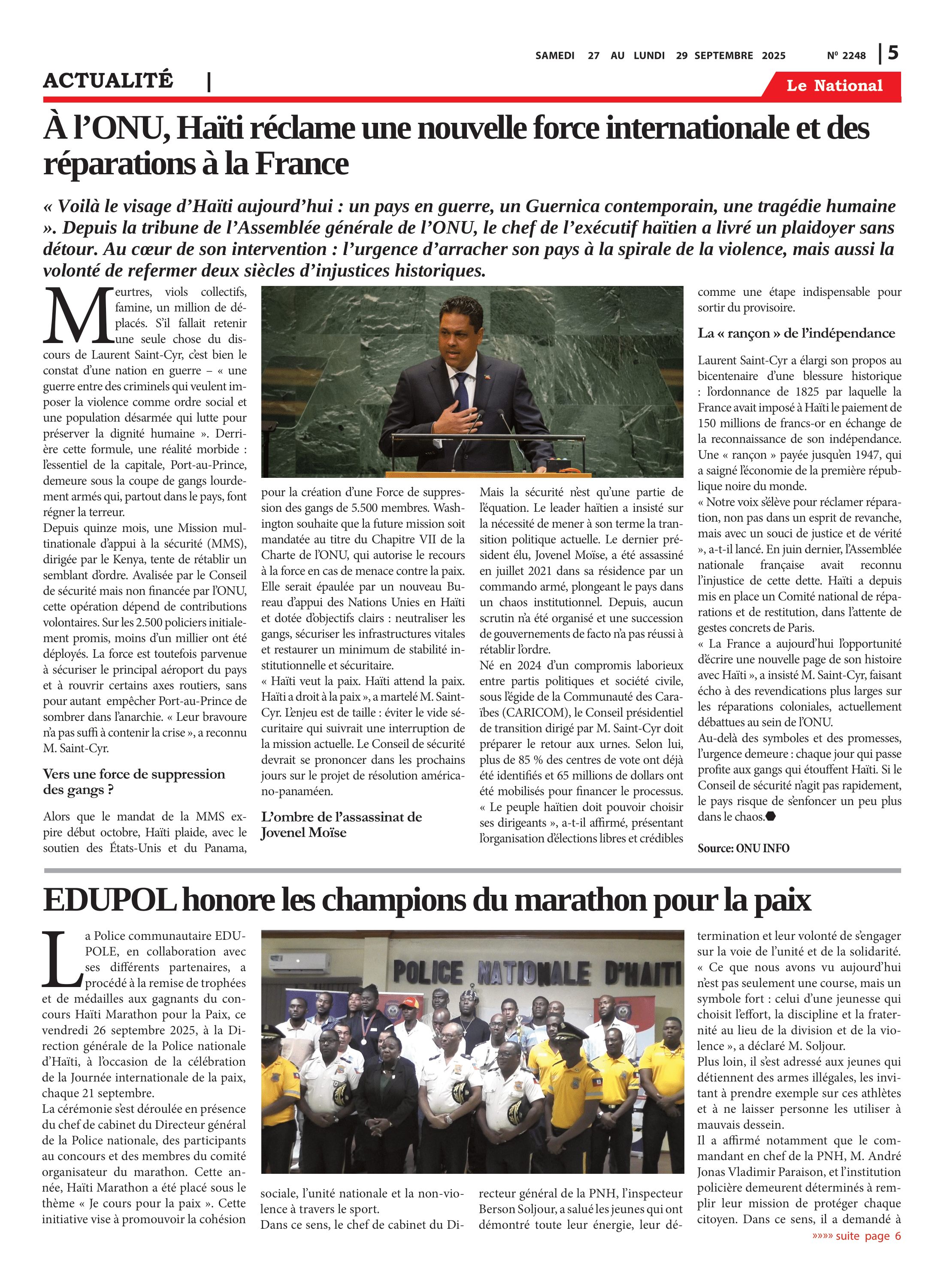 Page 5 de l'édition 2248