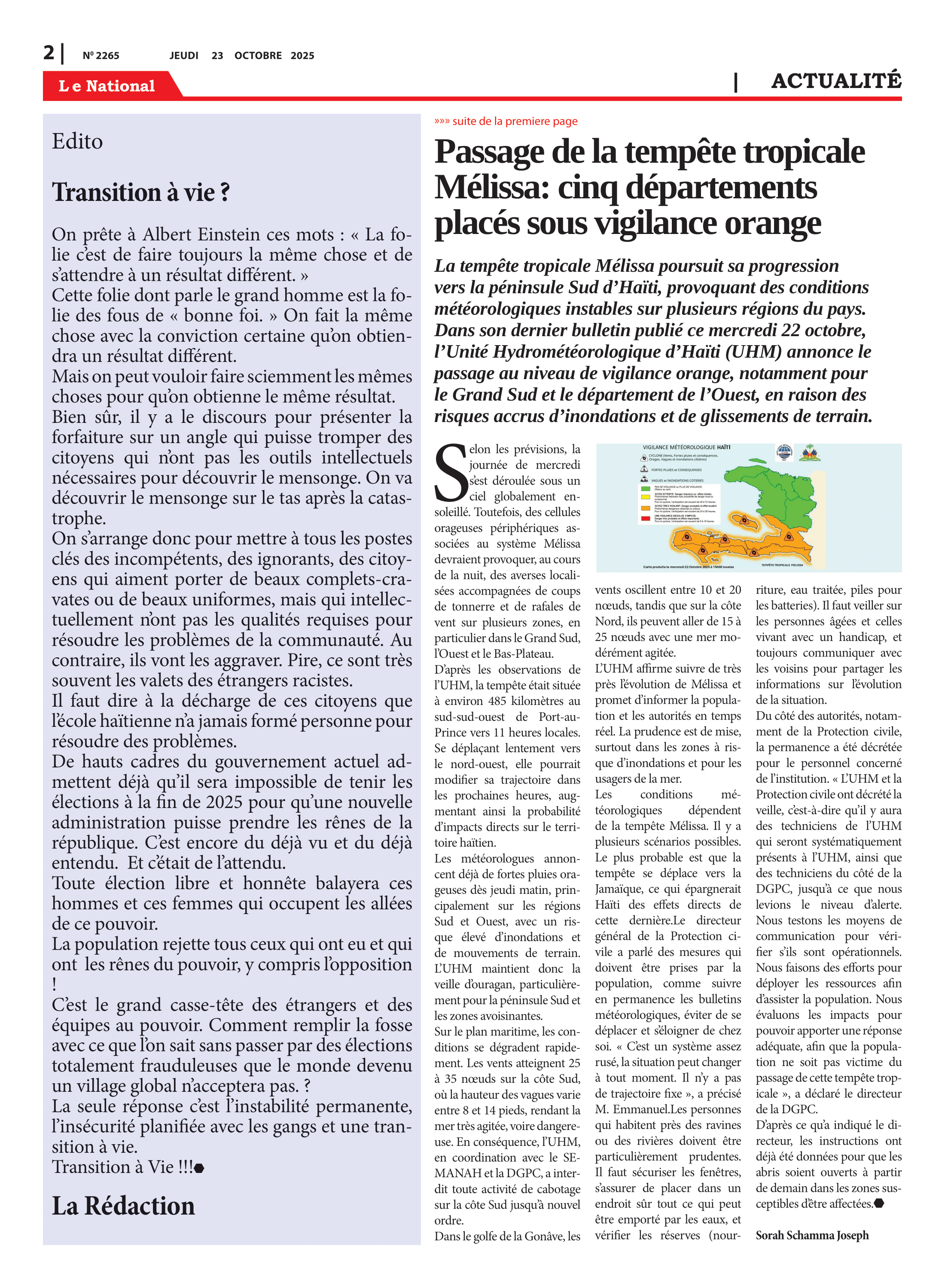 Page 2 de l'édition 2265