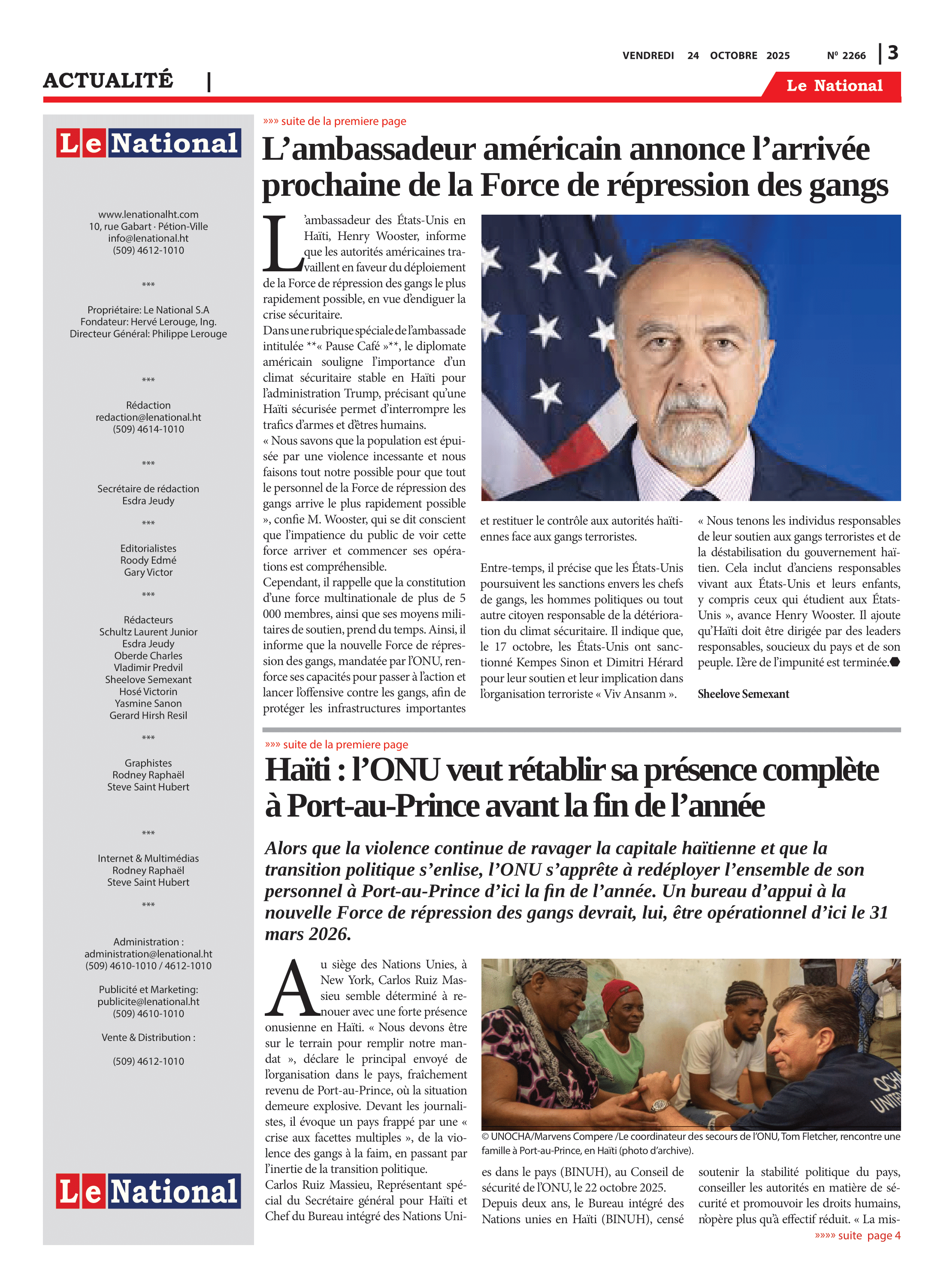 Page 3 de l'édition 2266