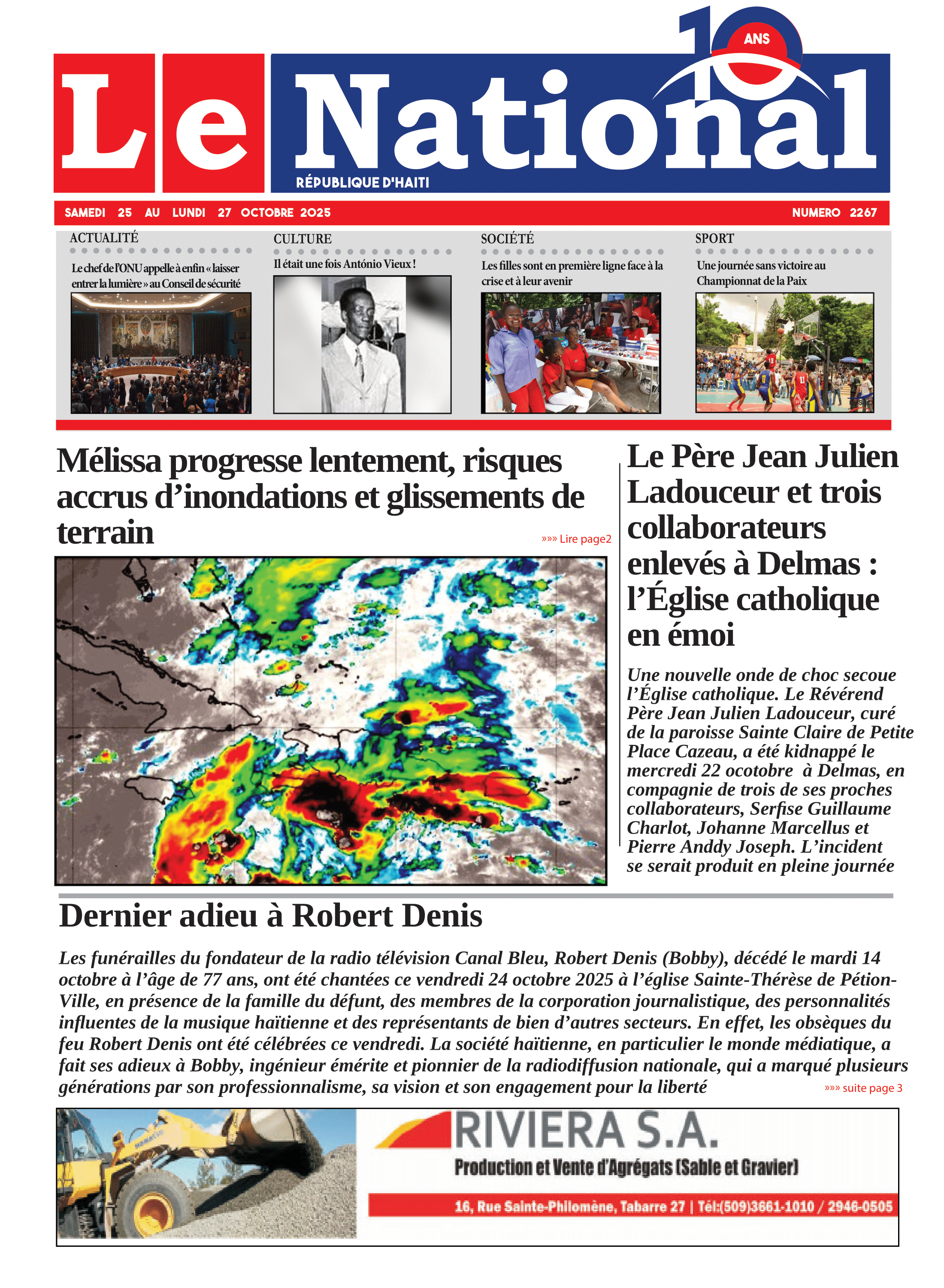 Page 1 de l'édition 2267