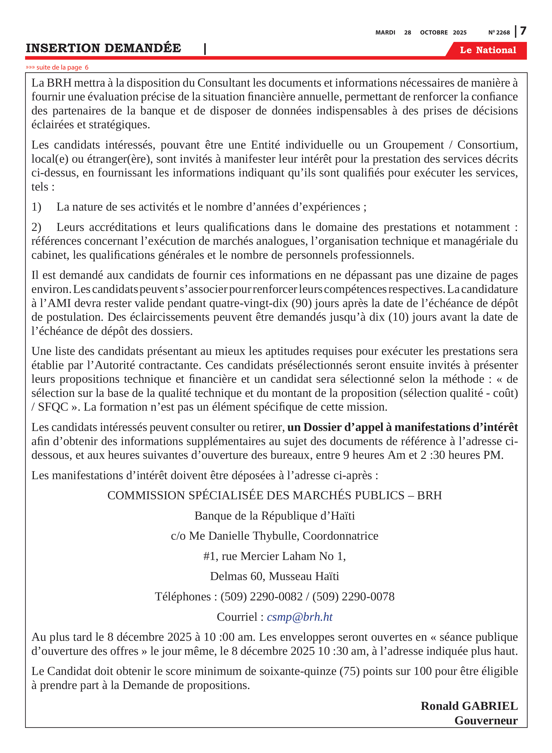Page 7 de l'édition 2268