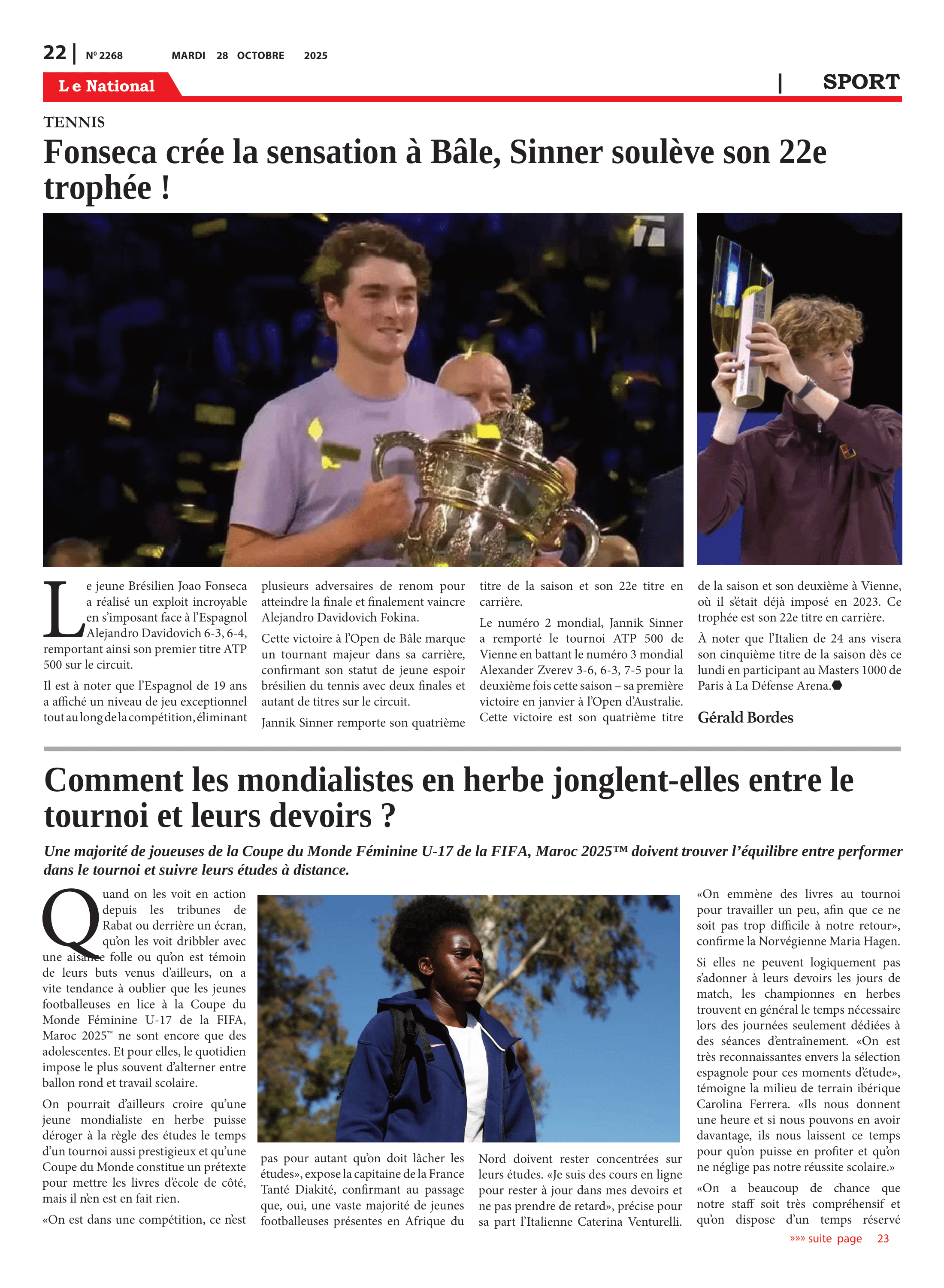 Page 22 de l'édition 2268